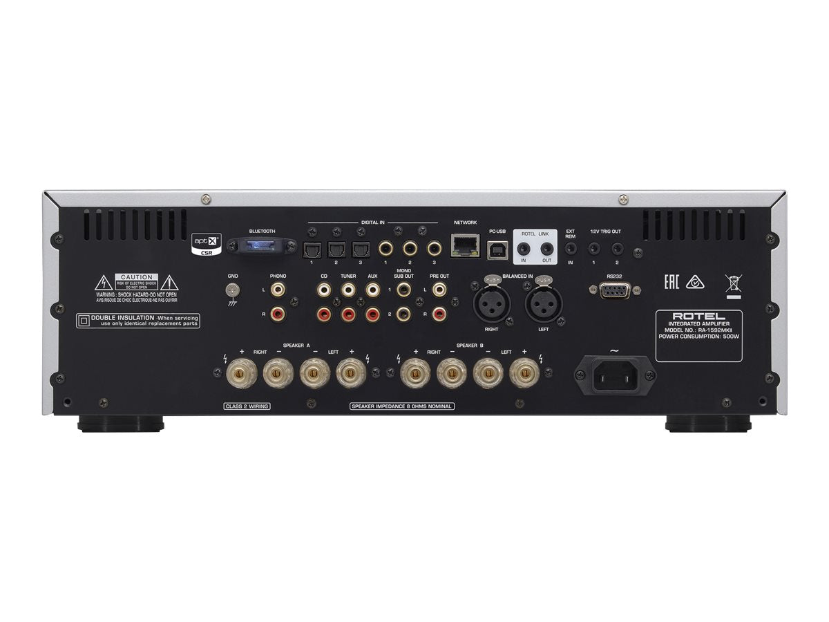 Rotel RA-1592 MKII Integrated Stereo Amplifier - High-Fidelity Audio for Home Theater & Music Listening