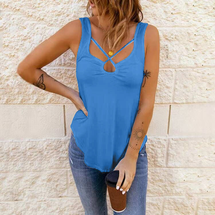 European & American Women's Solid Color Camisole Tops - Sexy Sleeveless Tank Tops for Summer, Casual Wear, Layering & Night Out Outfits