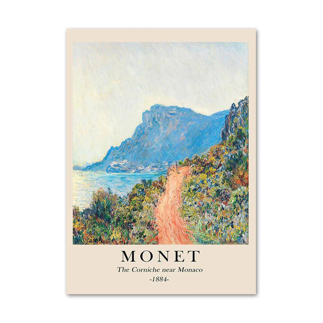 Monet Scenery Art Canvas Posters - Impressionist Wall Decor for Living Room, Bedroom & Office - High Quality Printed Canvas Artwork