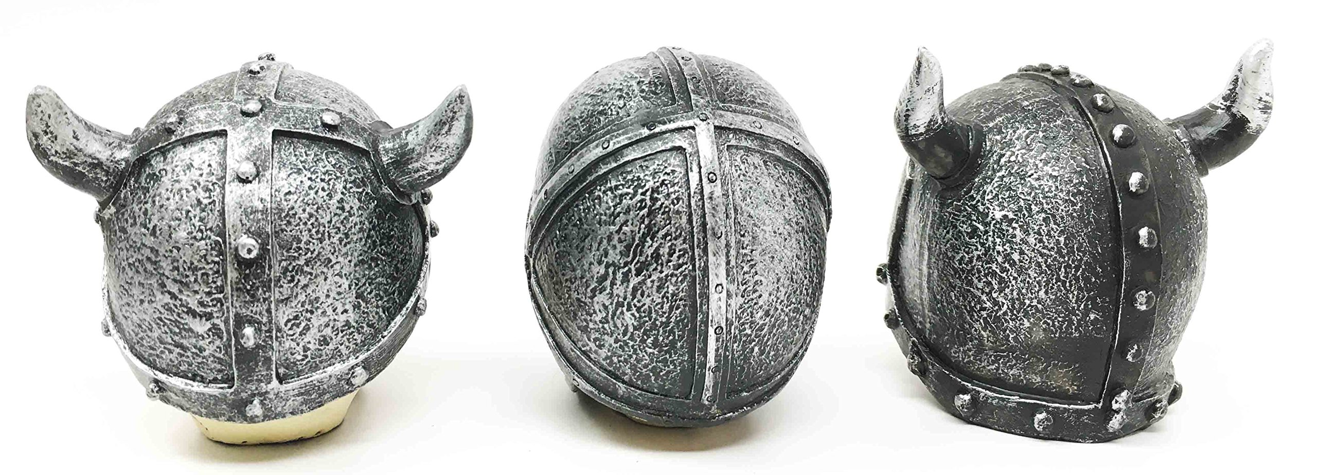Viking Warlords Skull Figurine Set - Norse Mythology Collectible for Home Decor