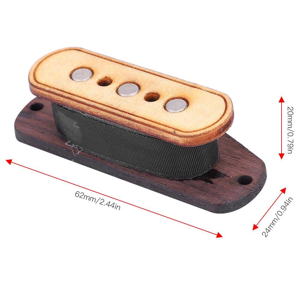 3-String Cigar Box Guitar Pickup - Pre-Wired Magnetic Pickup with Input Jack for Replacement & Repair - Perfect for DIY Guitar Projects & Blues Slide Playing