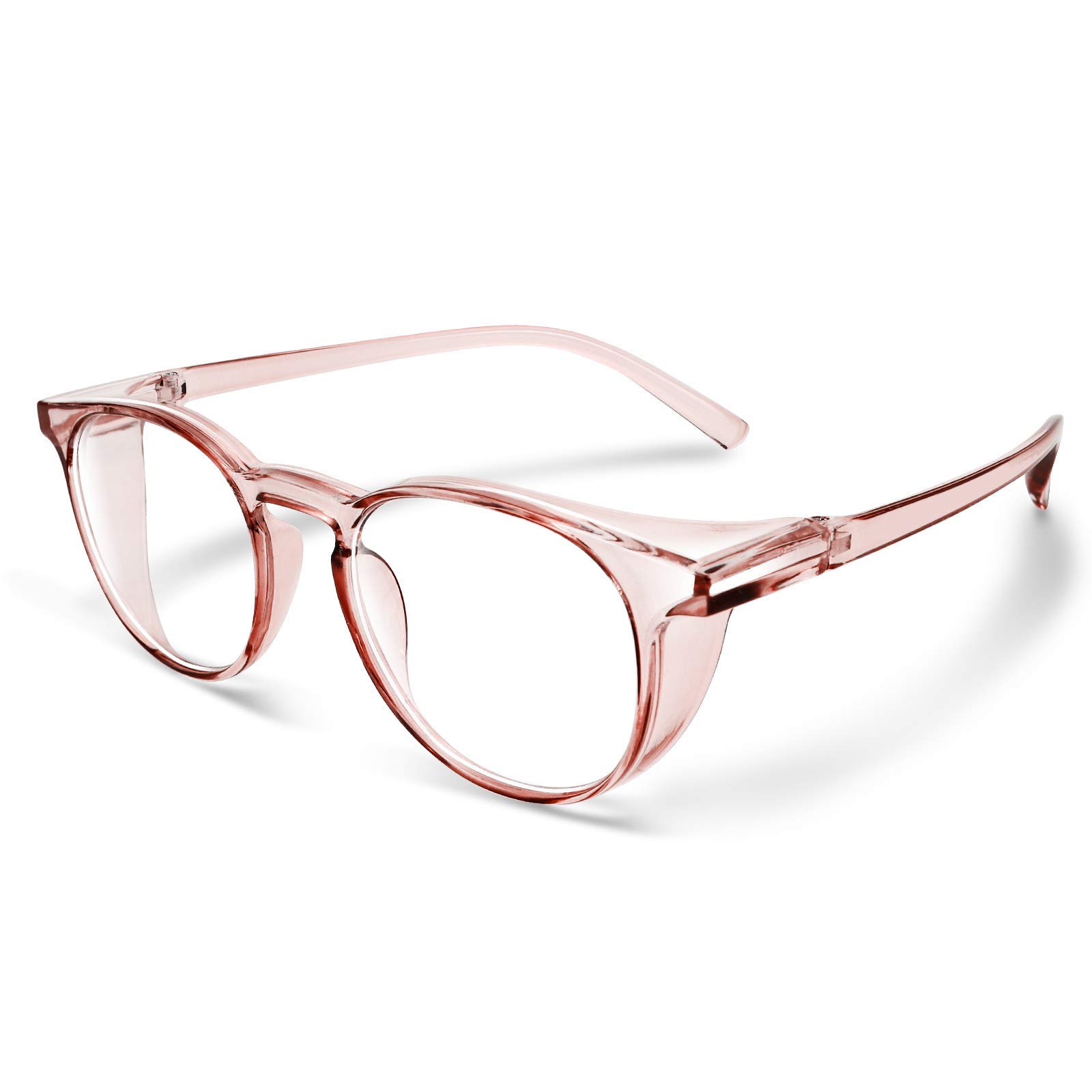 Aranes Anti Fog Safety Glasses for Women & Men - Clear Lens Protective Eyewear for Work, Sports, DIY Projects (Pink) - Perfect for Construction, Lab Work, and Outdoor Activities