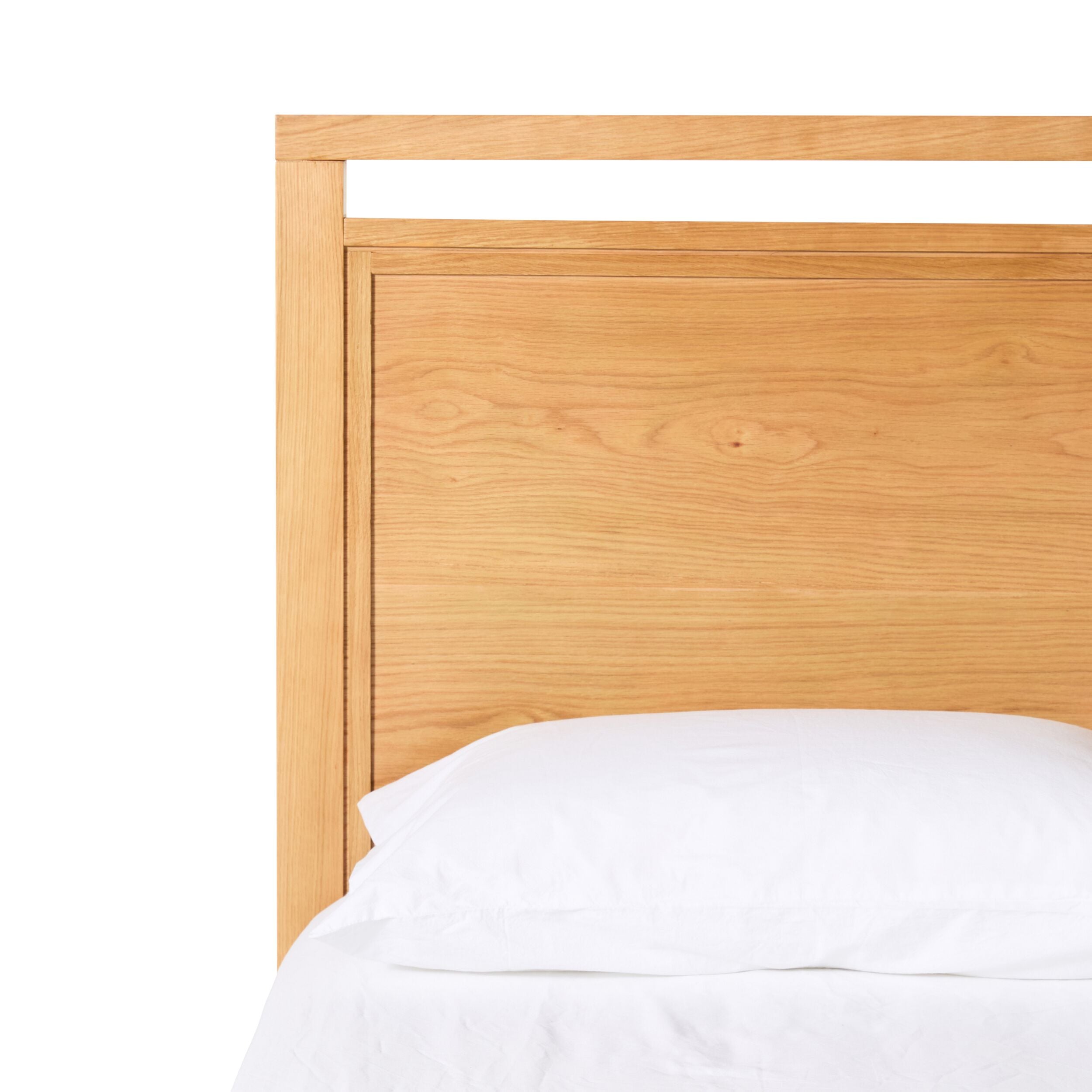 Avalon Queen Size Bed Frame - Light Oak Wood Finish - Modern Bedroom Furniture for Home Decor & Relaxation