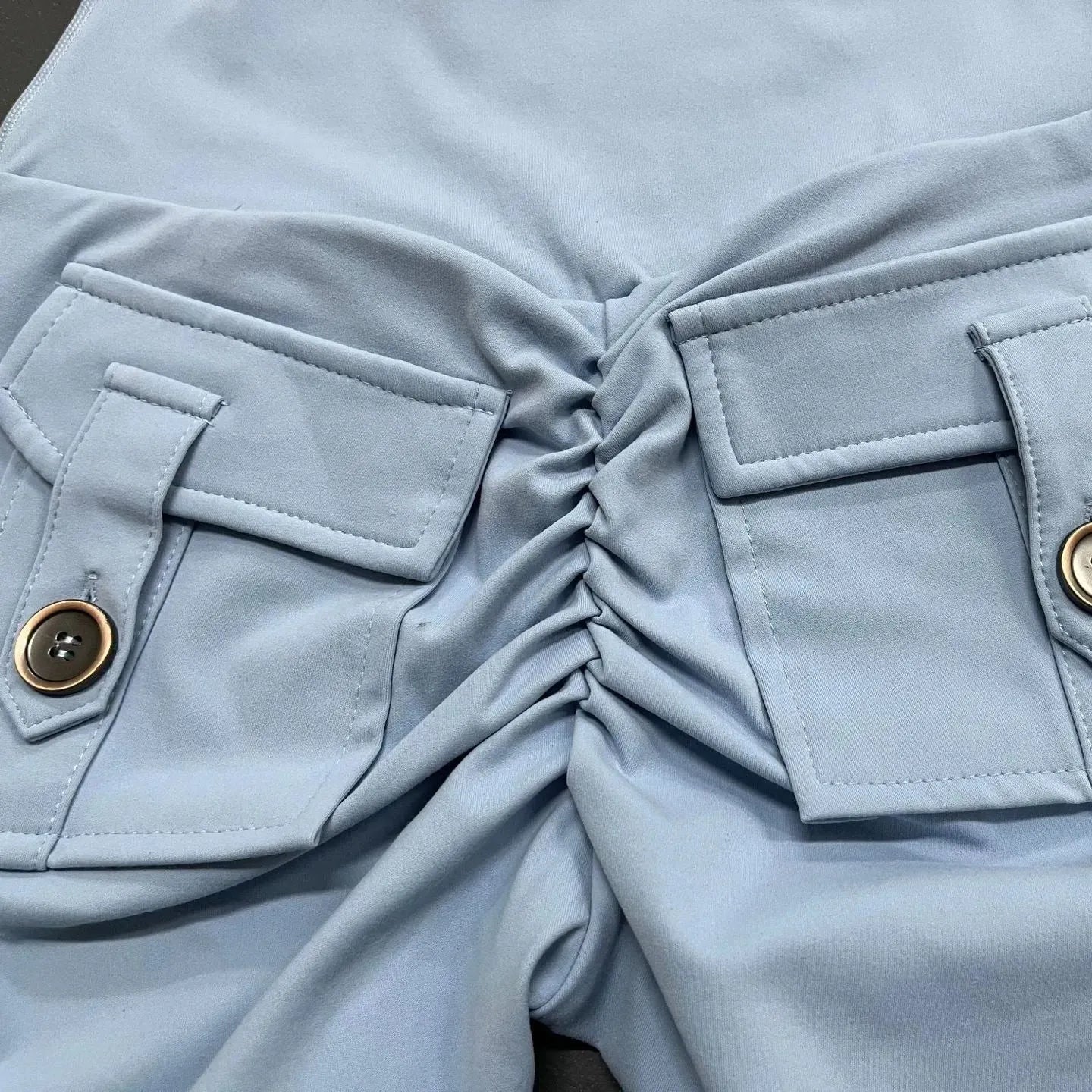 Women's Cargo Shorts - Scrunch Butt Yoga Workout Shorts with Button Pocket | Gym, Fitness & Running Clothes for Active Women | Perfect for Yoga, HIIT & Outdoor Activities