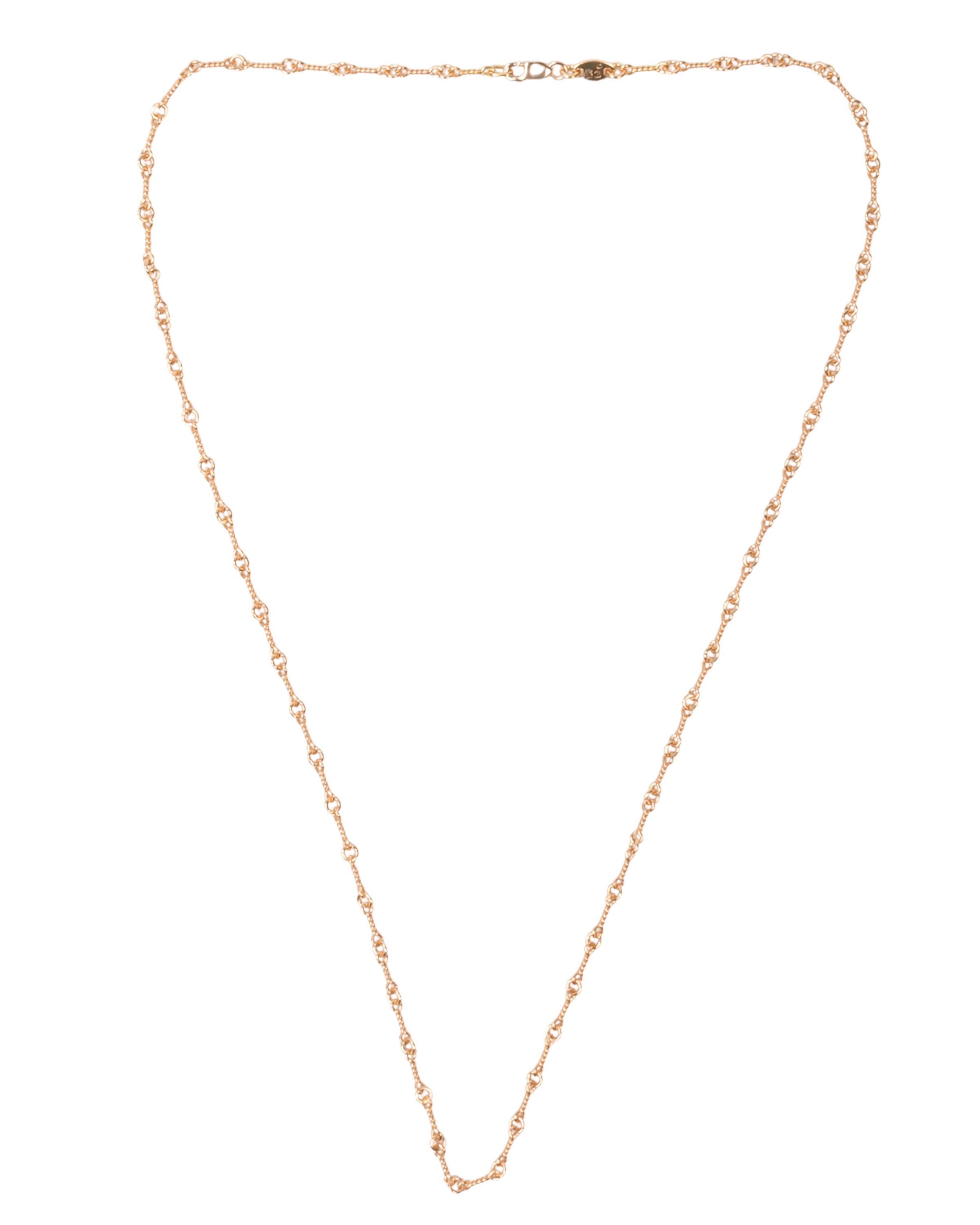 22K Gold Twist Chain Necklace for Women - Elegant & Durable 14K Gold Plated Jewelry - Perfect for Parties, Weddings & Everyday Wear