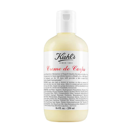 Kiehl's Since 1851 Creme De Corps Body Lotion - Ultra Moisturizing & Nourishing Dry Skin Care - Perfect for Daily Hydration & Winter Skin Relief
