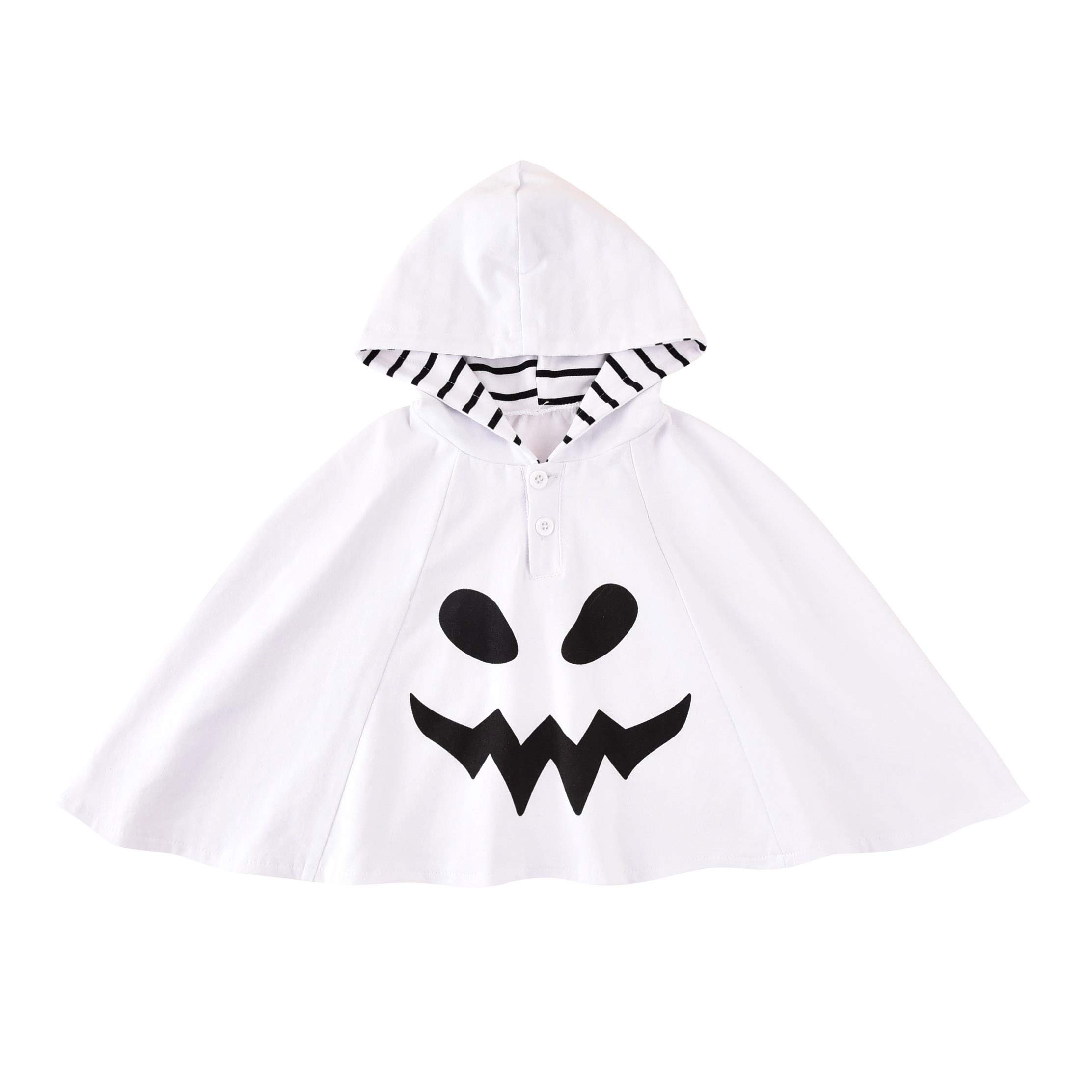 WASAIGOOD Baby Halloween Cloak - Ghost Hooded Cosplay Costume for Toddlers & Kids (White) | Perfect for Halloween Parties, Trick-or-Treating & Dress-Up Play