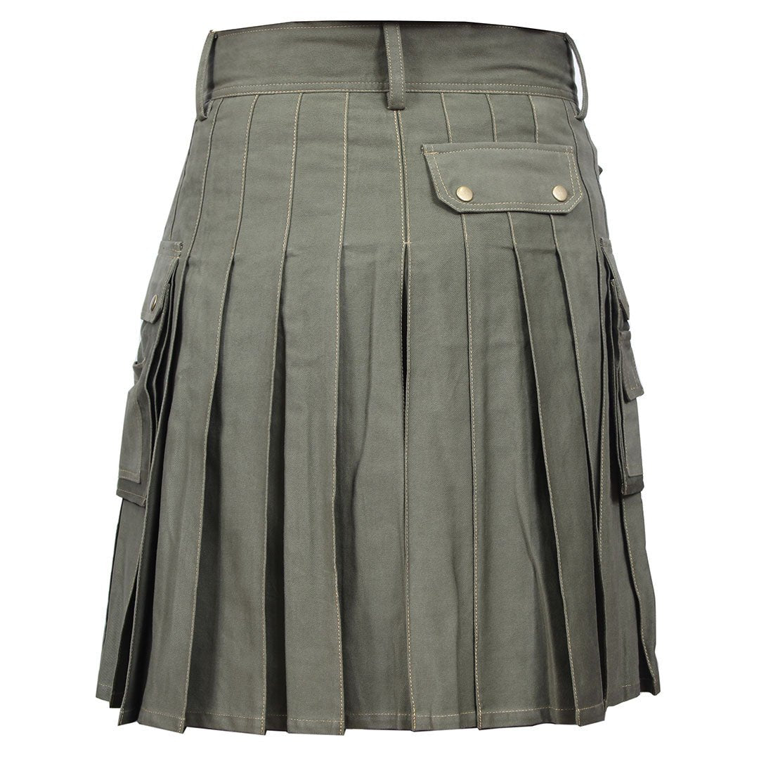 Classic Men's Utility Kilt - Heavy Cotton Tartan Kilt for Men - Perfect for Outdoor Activities, Hiking, and Scottish Events