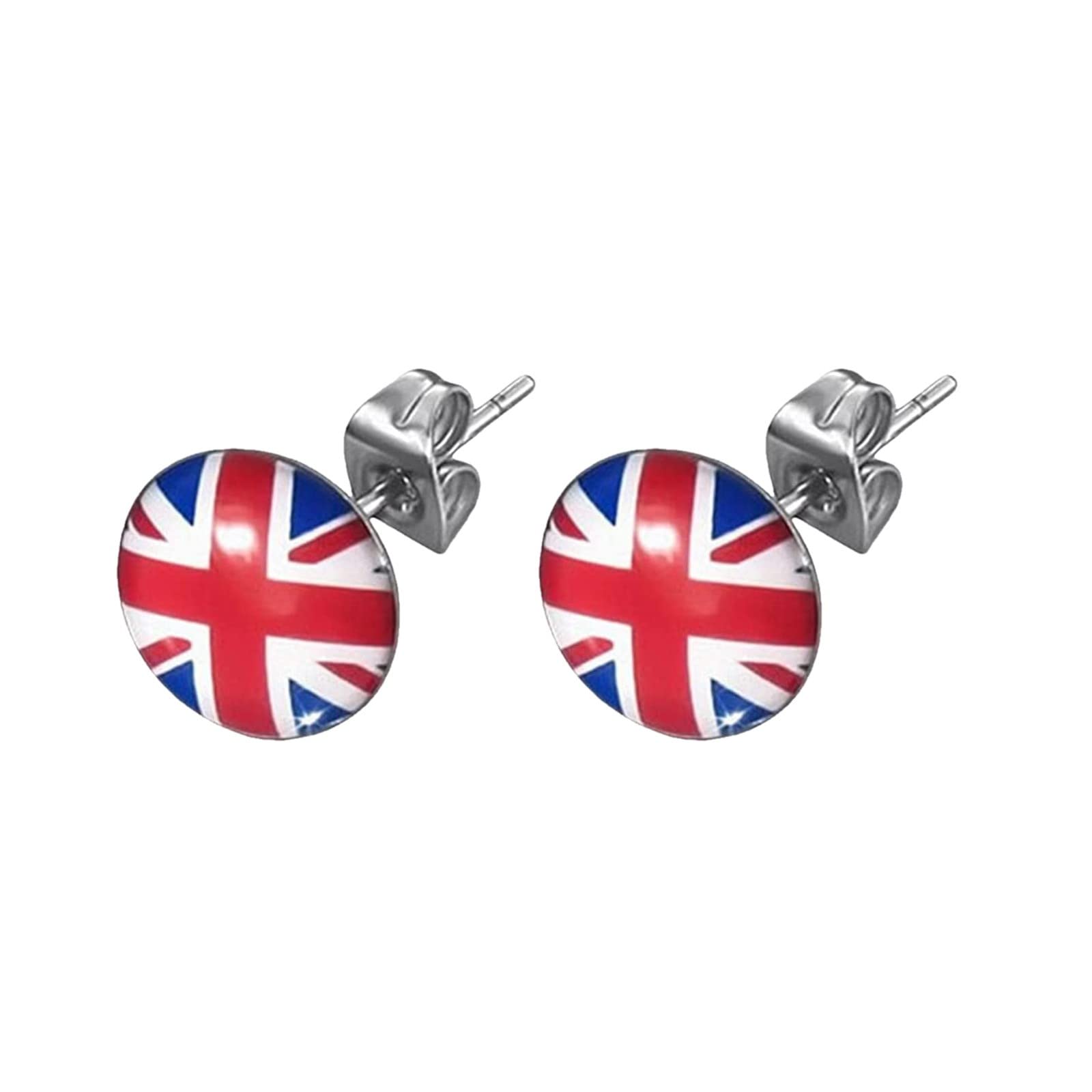 Colorful Flag Earrings for Women - Cute Printed Circle Jewelry for Easter & Parties