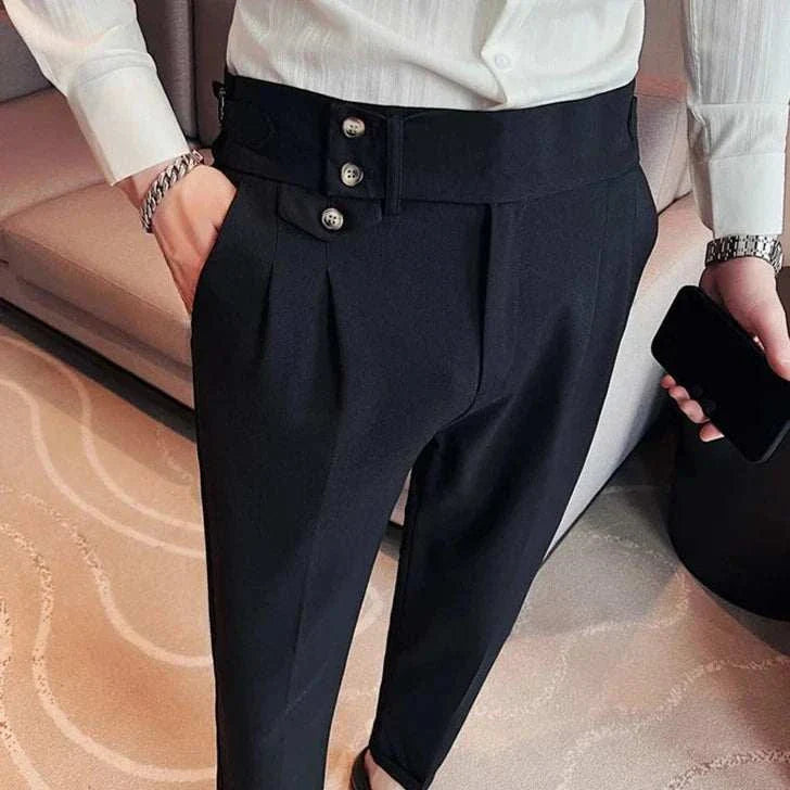 Slim Fit Suit Pants for Men - Elegant Formal Trousers for Business, Office & Special Occasions