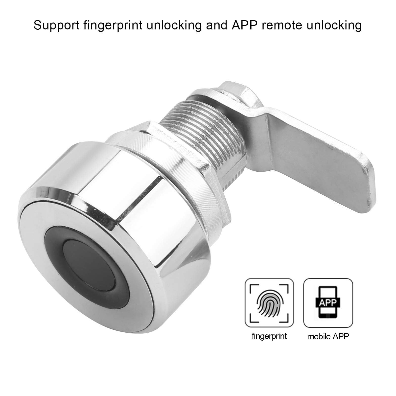 Smart Biometric Fingerprint Door Lock - Keyless Entry with Digital Keypad & Battery-Operated Security - Ideal for Home, Office & File Cabinet Drawers (Black)