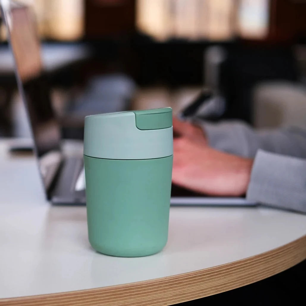 Insulated Travel Coffee Mug with Leak-Proof Hygienic Lid - 340ml (12oz) Stainless Steel Thermos for Hot & Cold Drinks - Perfect for Commuting, Camping, and Office Use