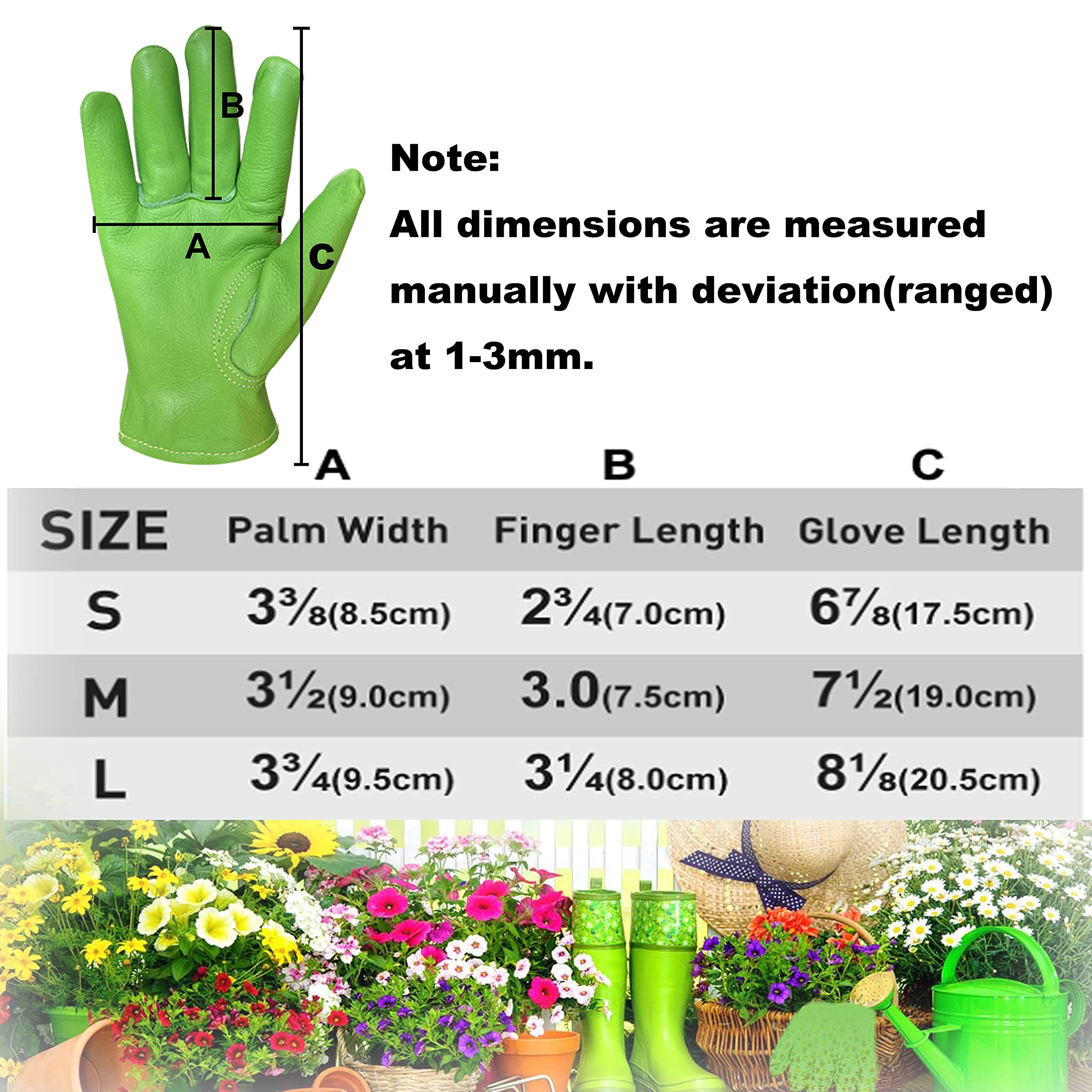 Kids Genuine Leather Work Gloves - Durable Children's Gardening Gloves for Outdoor Activities, Yard Work & Farm Chores | Perfect for Planting, Weeding & Landscaping