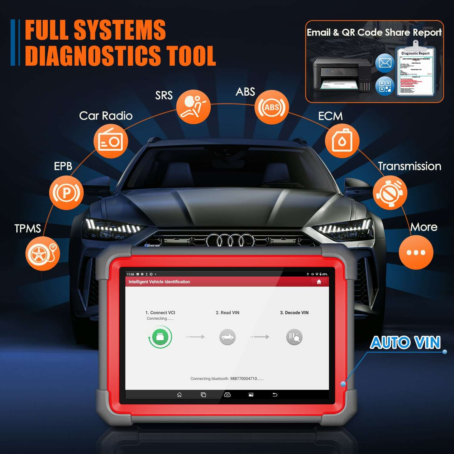 LAUNCH X431 IMMO Plus Key Programmer & ECU Coding OBD2 Scanner - Automotive Diagnostic Tool for Key Programming, ECU Coding, and Car Diagnostics | Perfect for Mechanics, Auto Shops, and DIY Car Enthusiasts
