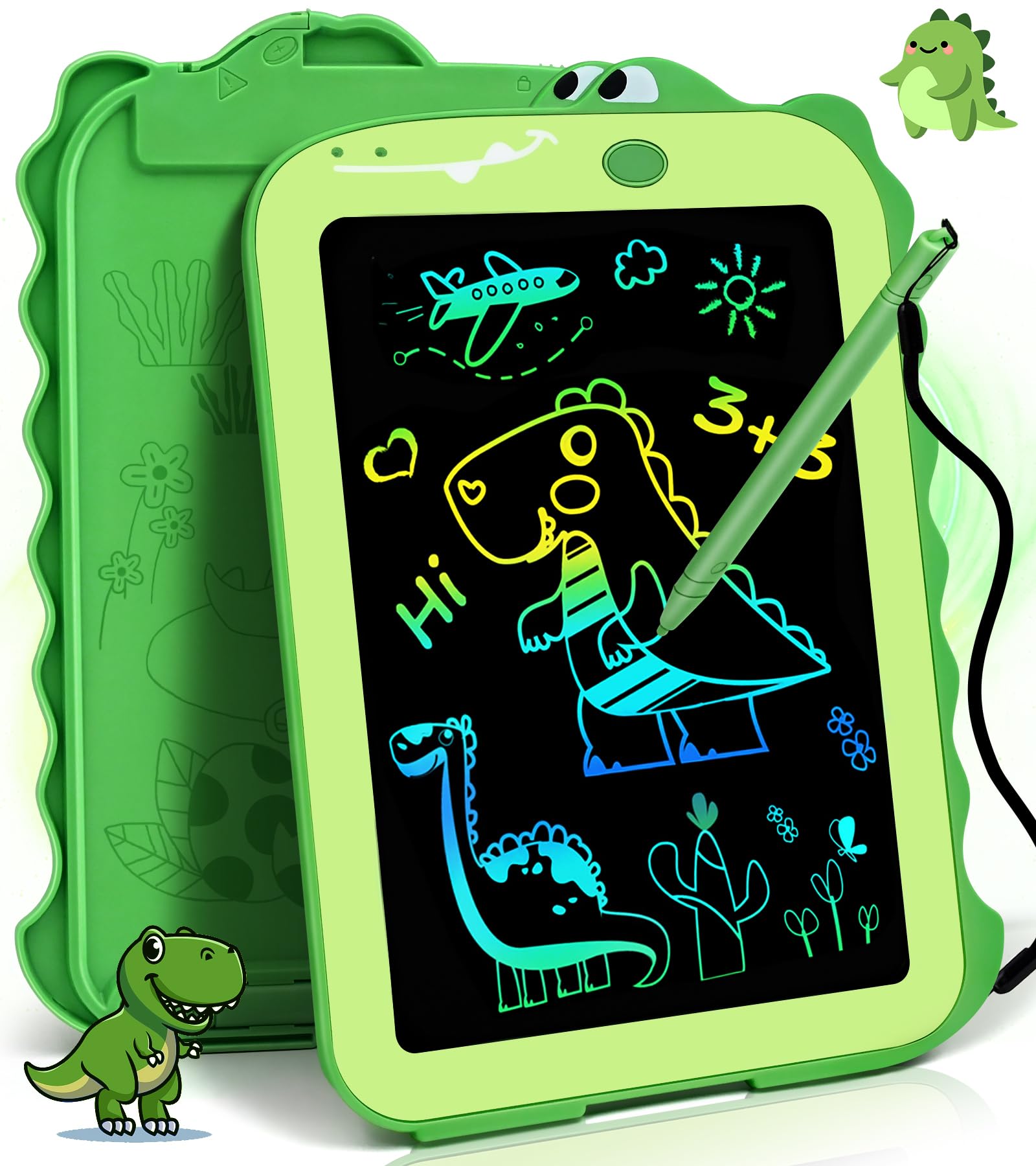**LCD Writing Tablet for Kids - Dinosaur Drawing Board & Educational Learning Toy for Boys Girls Ages 2-8 | Toddler Travel Doodle Pad, Birthday Gift Idea for 3-7 Year Olds | Perfect for Home, School & Car Rides**