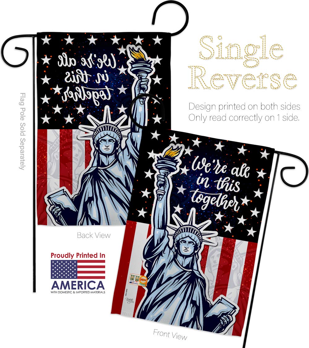 United We Together Garden Flag Set - Double-Sided Inspirational Yard Banner for Home Decor