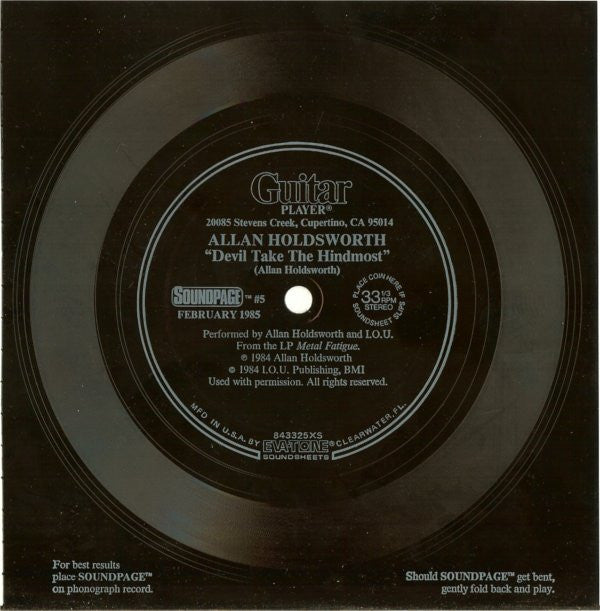Allan Holdsworth Devil Take The Hindmost Vinyl Record 7
