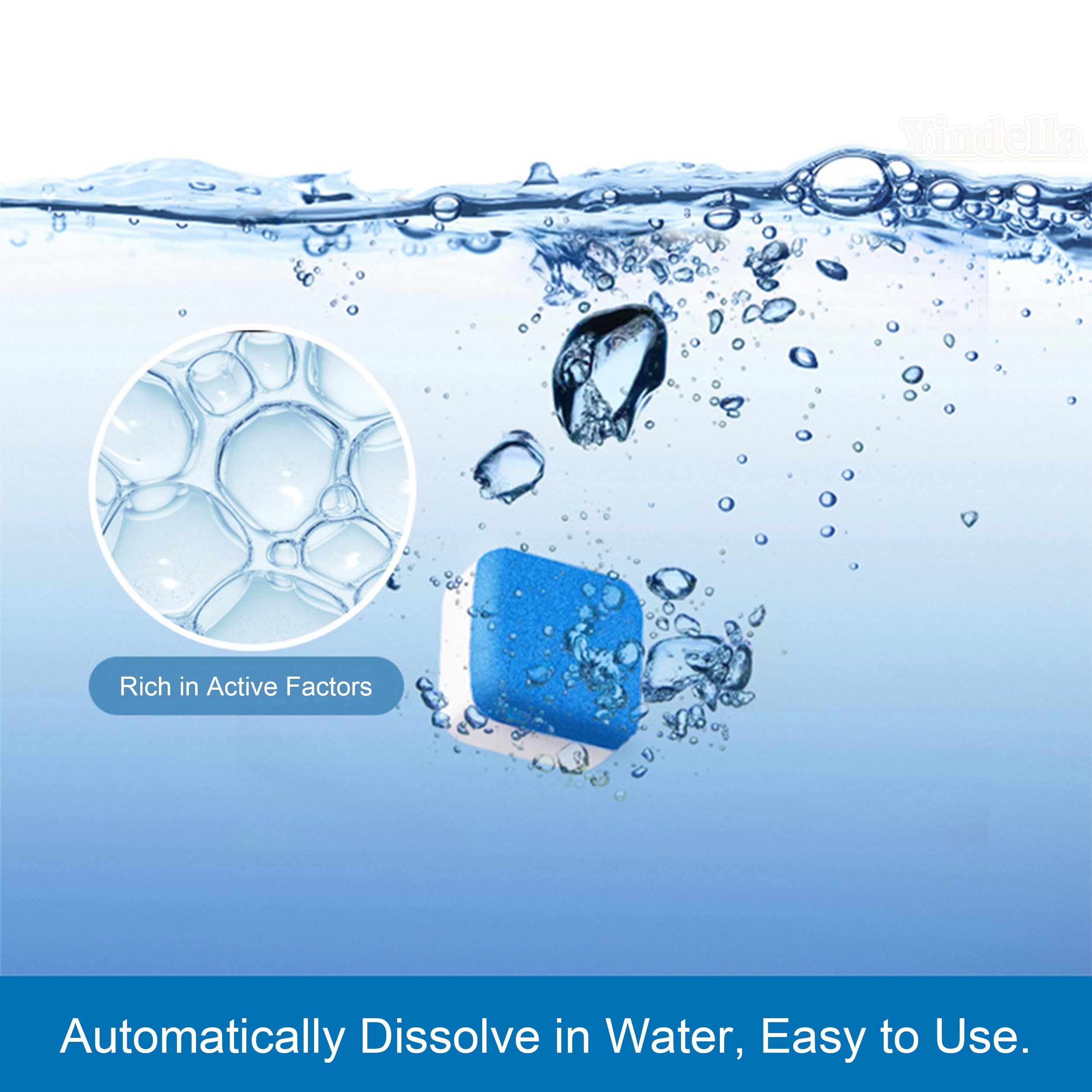 Yindella Automatic Toilet Bowl Cleaner - 12 Pack | Fast Descaling & Stain Remover | Eliminates Urine Stains, Yellow Dirt & Odors | Bathroom Cleaning Tools for Toilet & Floor | Perfect for Daily Home & Commercial Use