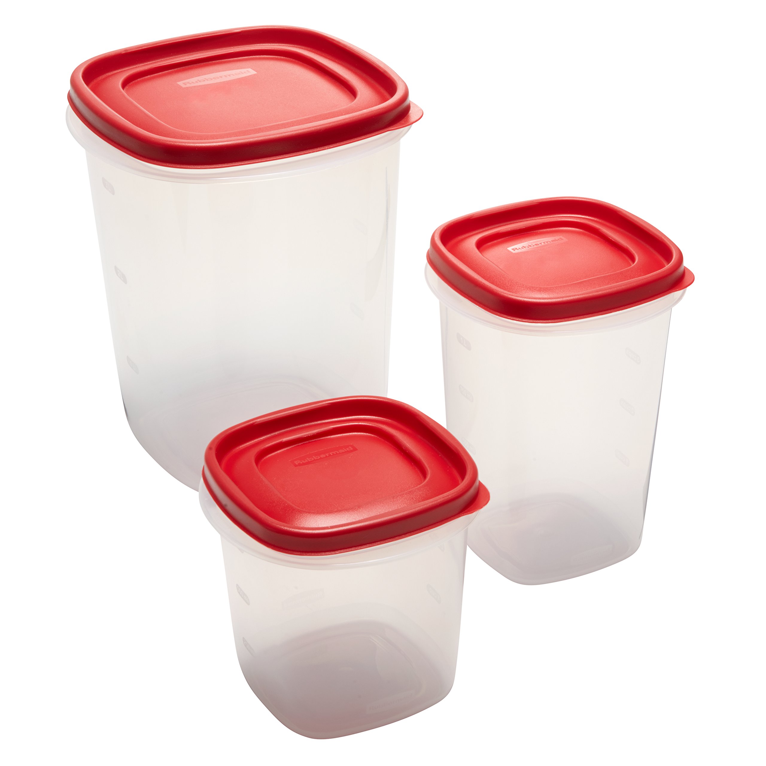 Rubbermaid Easy Find Lids Food Storage Containers Set - 6-Piece Airtight Kitchen Organizers in Racer Red | Perfect for Meal Prep, Leftovers & Pantry Storage