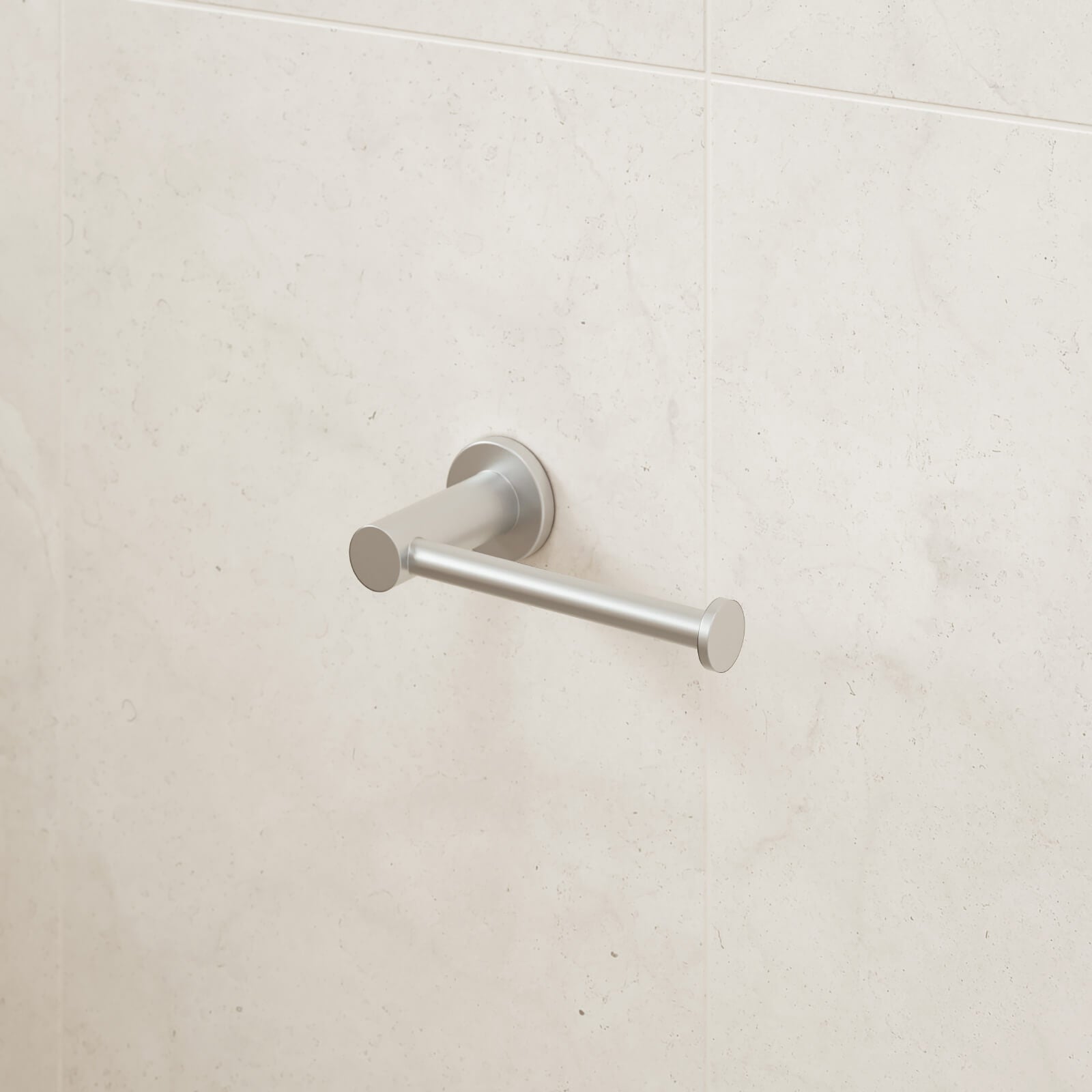 Caroma Liano II Brushed Nickel Toilet Paper Holder - Modern Bathroom Tissue Roll Dispenser for Home & Commercial Use