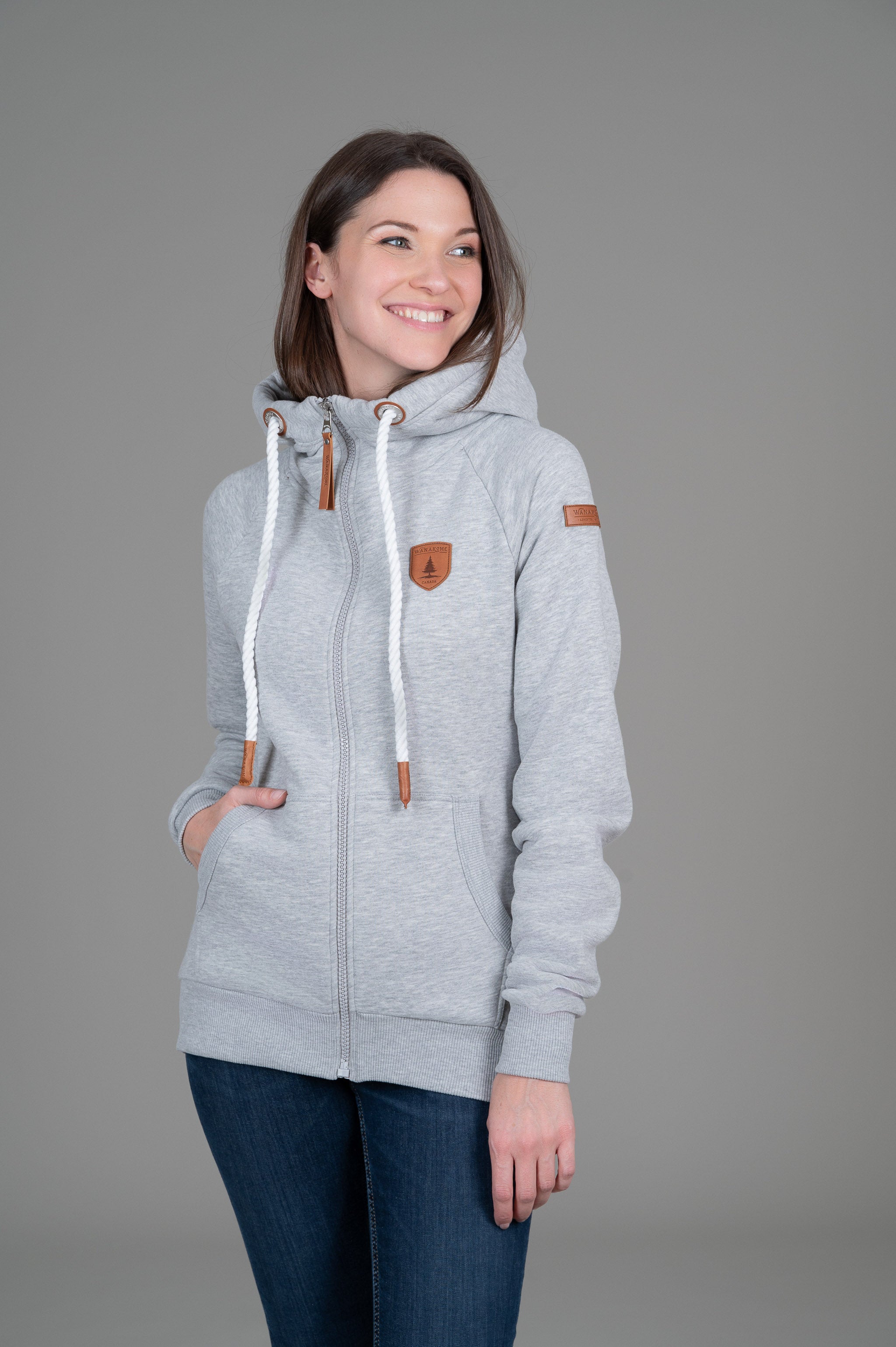 Hera Light Heather Grey Full Zip Hoodie for Women - Soft & Comfortable Pullover Sweatshirt - Perfect for Casual Wear, Gym, and Outdoor Activities