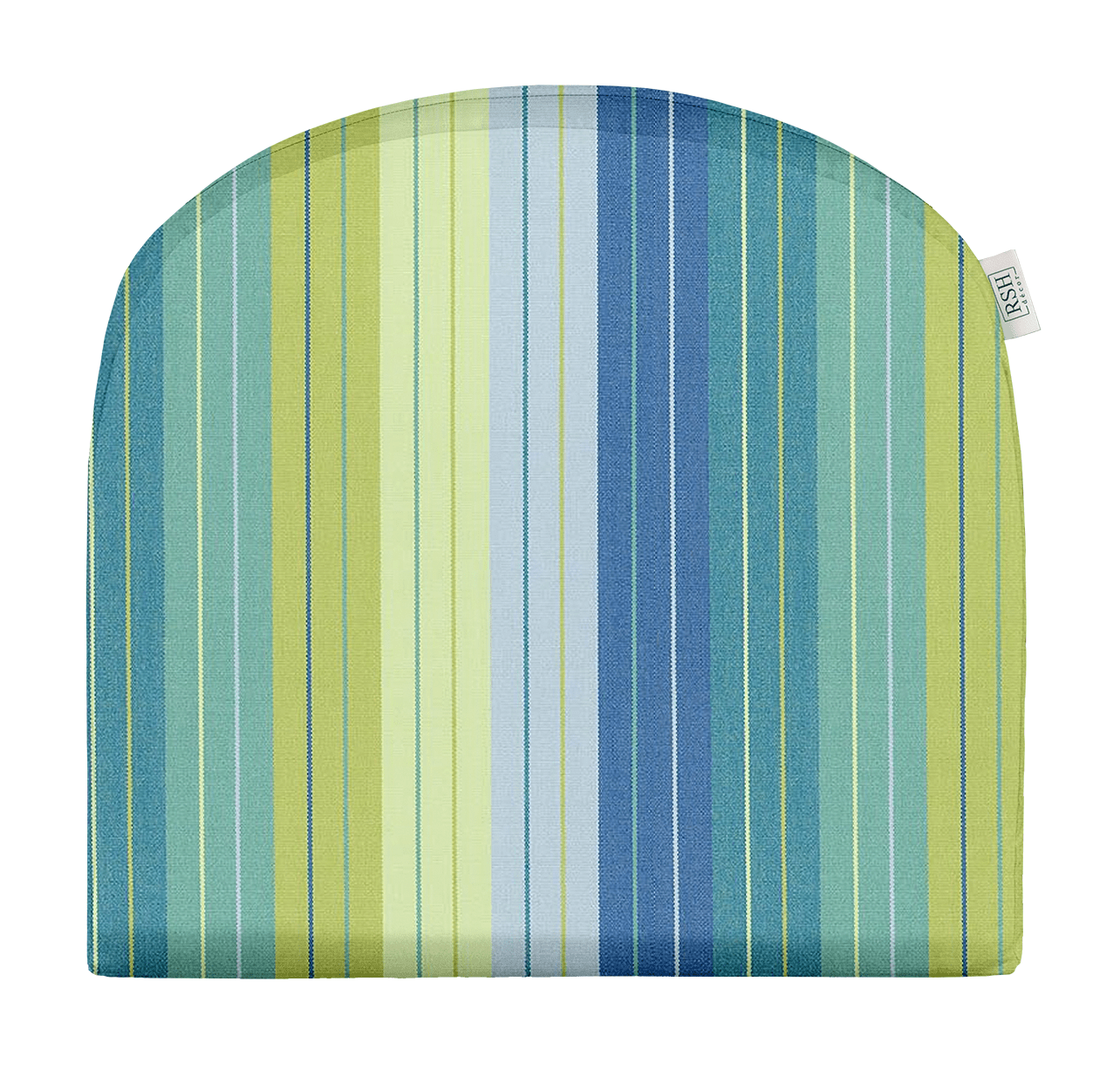 Sunbrella Stripes Foam U-Shaped Wicker Seat Cushion - Water-Resistant Outdoor Patio Furniture Cushion for Garden, Poolside & Deck Chairs
