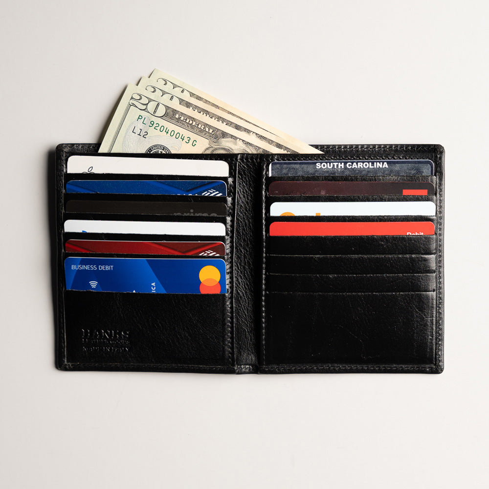 Premium Iseo Italian Genuine Leather Hipster Bifold Wallet for Men - Slim RFID Blocking Minimalist Wallet for Everyday Use & Travel