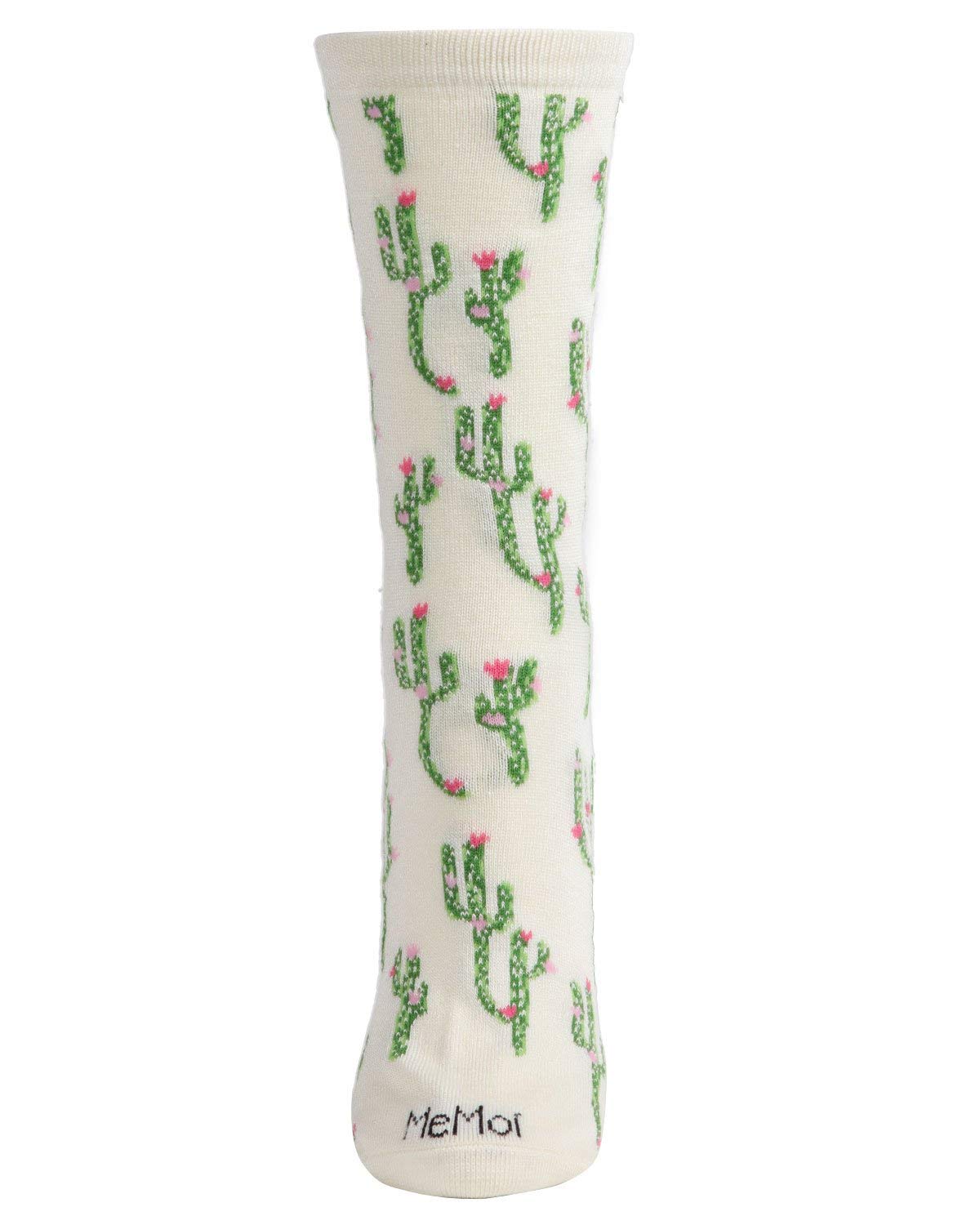 MeMoi Cactus Ryan Blend Crew Socks - Comfortable Cotton Ankle Socks for Men & Women - Perfect for Casual Wear, Gifts, and Outdoor Activities