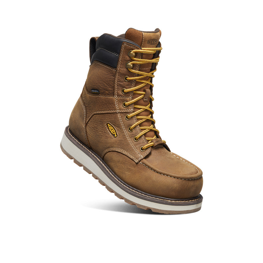 Men's Cincinnati 8 Waterproof Work Boots with Carbon Toe - Belgian/Sandshell - Durable Safety Boots for Construction, Hiking & Outdoor Work