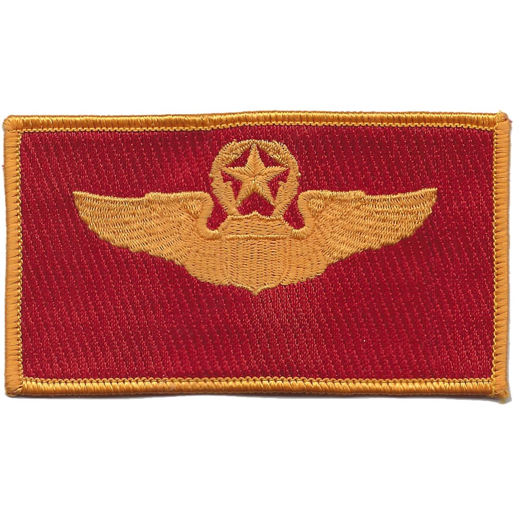 Command Pilot Wings Patch - Red & Gold Embroidered Badge for Military Uniforms, Caps & Jackets | Perfect for Aviation Enthusiasts & Collectors