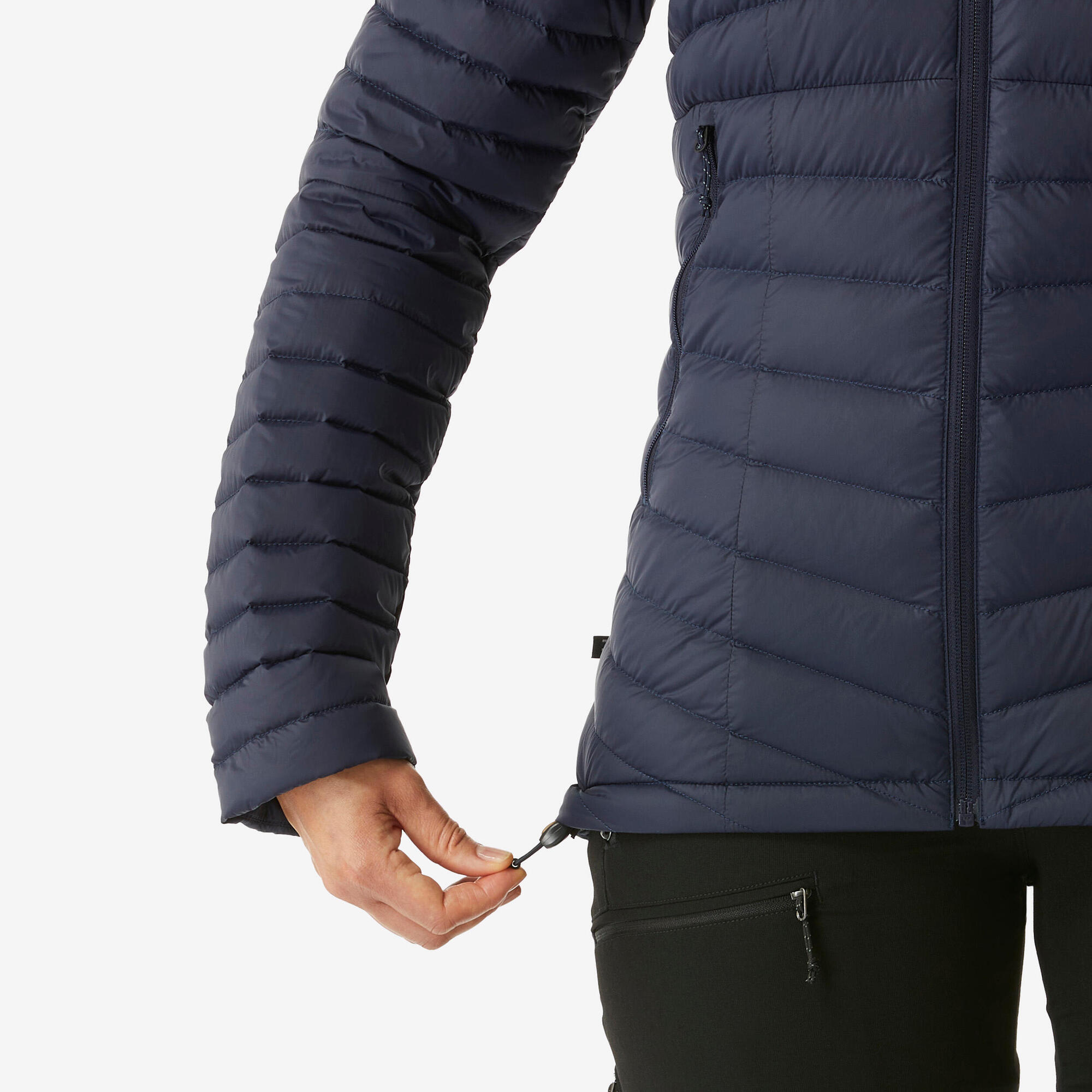Forclaz Women's MT100 Hooded Down Puffer Jacket - Lightweight Warm Winter Coat for Hiking, Skiing & Outdoor Activities