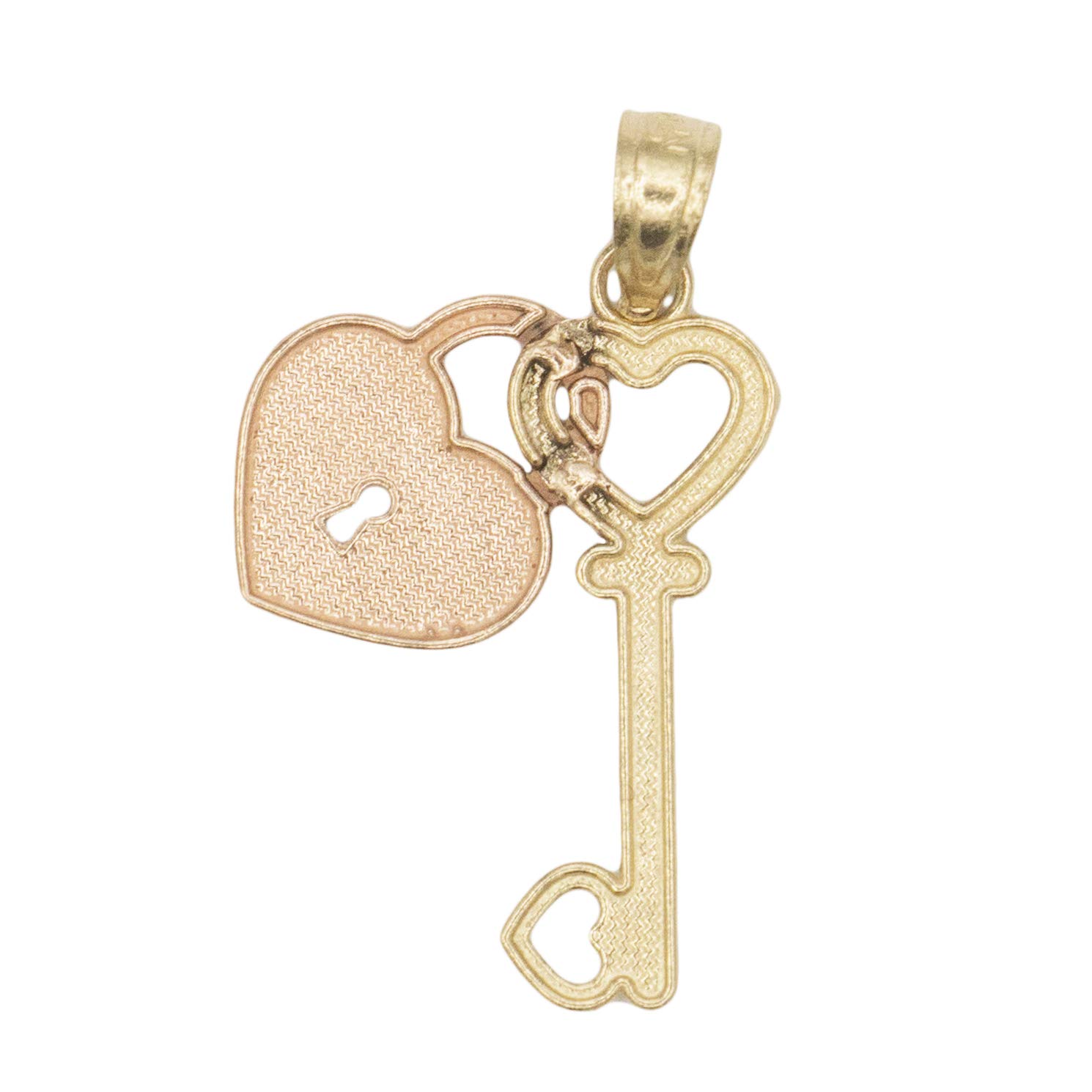 14K Solid Gold Key with Lock Pendant Necklace - Romantic Heart Key Jewelry Gift for Women, Girlfriend, Wife | Perfect for Valentine's Day, Anniversary & Special Occasions