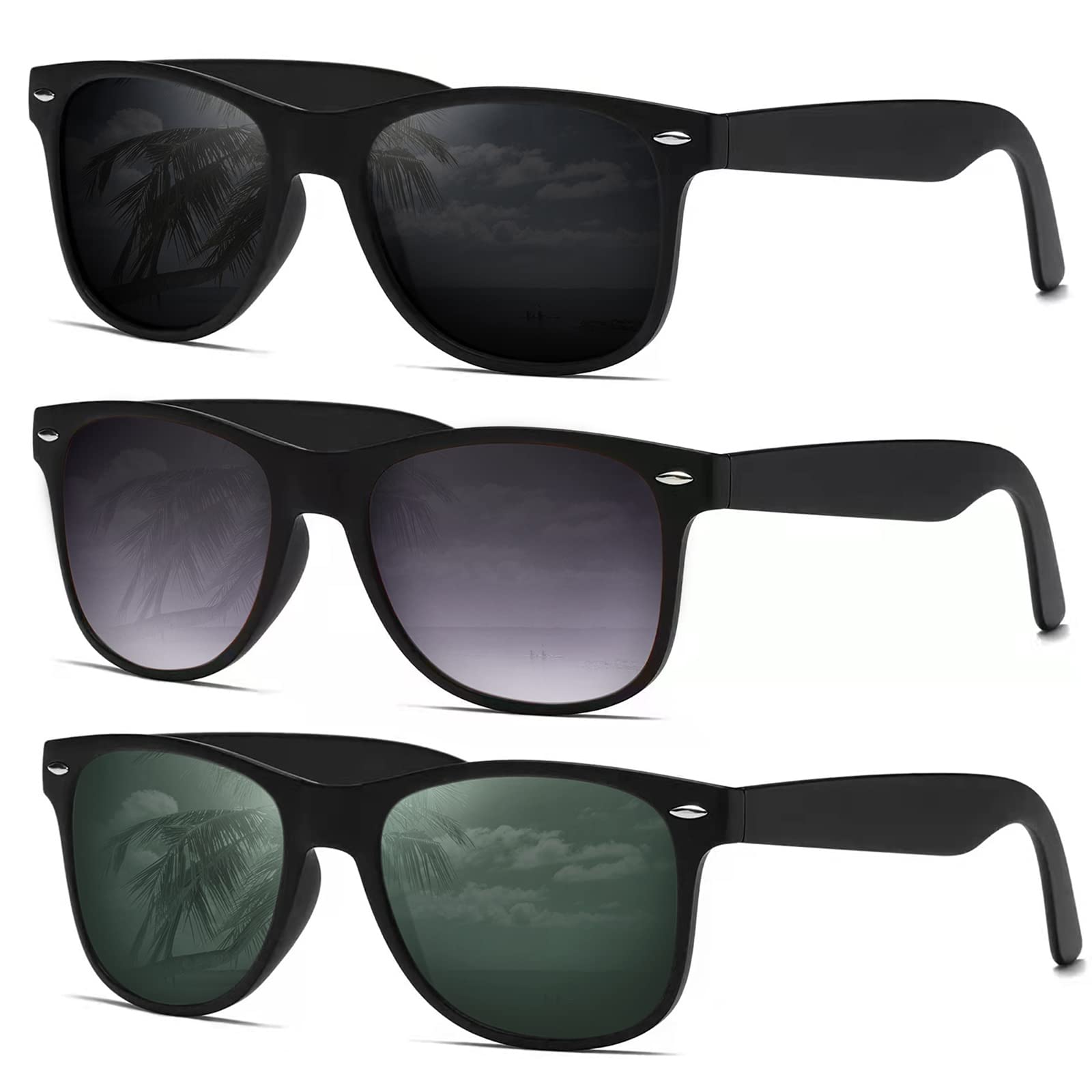 DEMIKOS Polarized Sunglasses for Men & Women - Retro Mirror Lens UV400 Protection - Trendy Driving & Fishing Sunglasses for Outdoor Activities