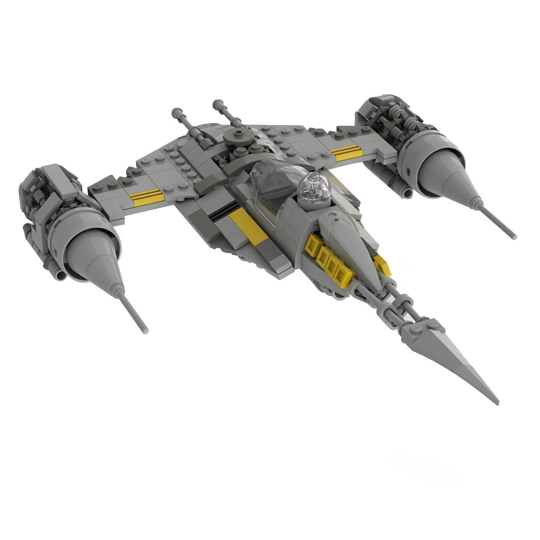 WANZ N1 Starfighter 374PCS Building Blocks Set - DIY Star Wars Spaceship Model Kit for Adults & Kids, MOC-100546 - Compatible with Lego | Creative Gift for Sci-Fi Fans & Collectors | Perfect for Home Display & Space-Themed Play