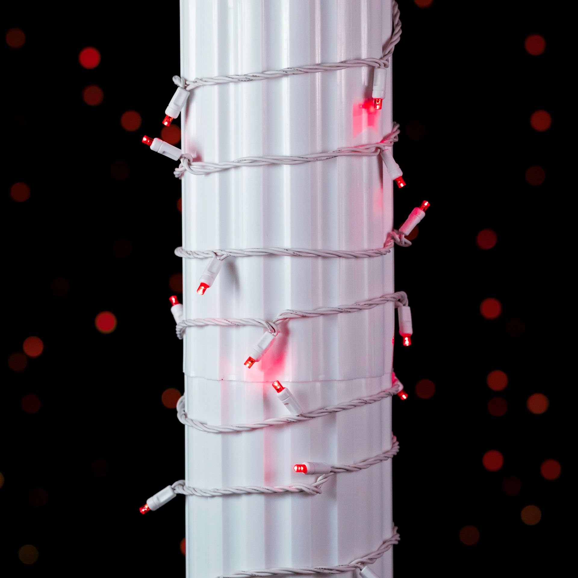 50 LED 11FT Outdoor String Lights - Waterproof Decorative Fairy Lights for Yard, Garden, Christmas, Patio, and Party Decor (Red) - Perfect for Backyard, Wedding, and Holiday Lighting