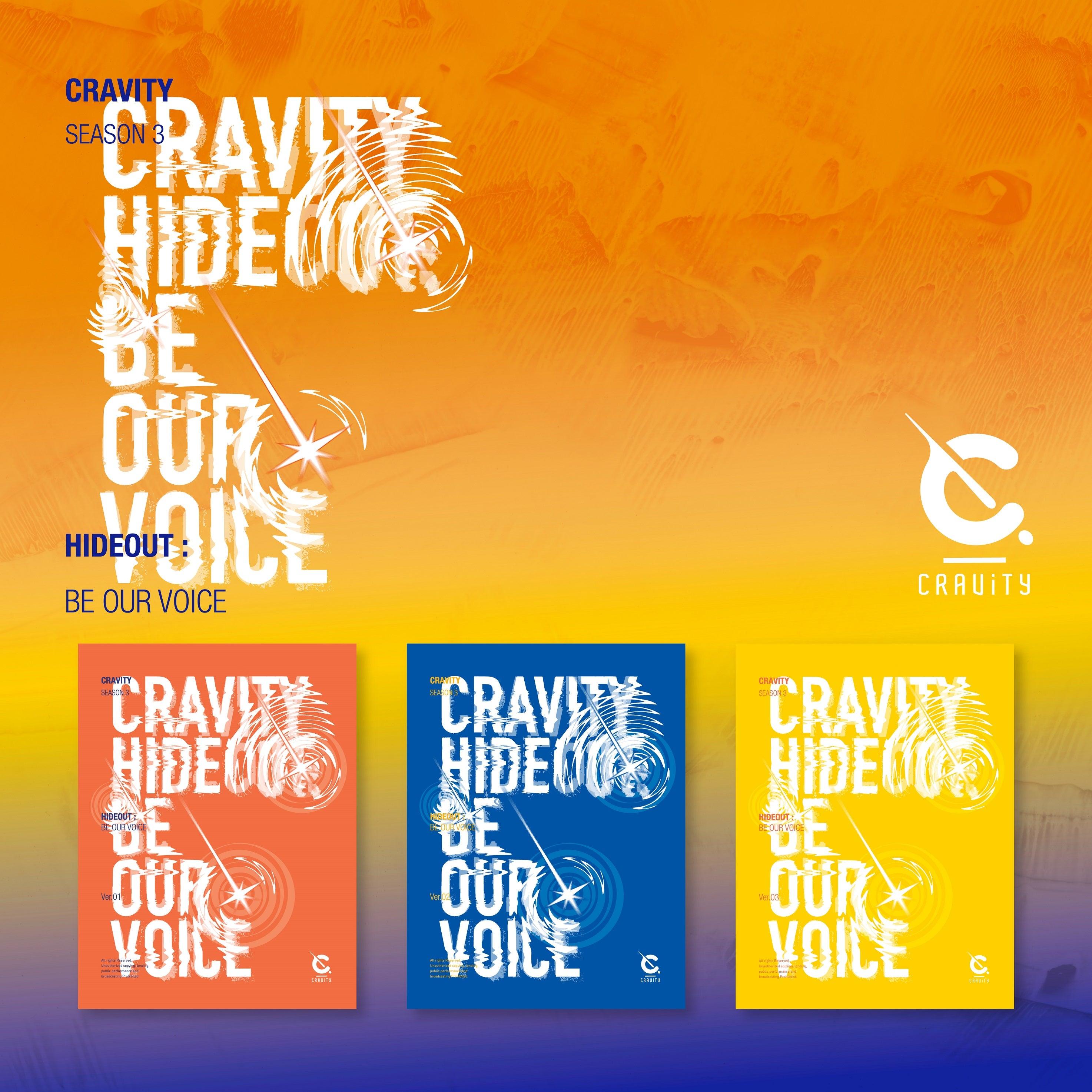 CRAVITY 'SEASON 3. HIDEOUT : BE OUR VOICE' Official K-Pop Album - CD + Photobook + Poster | Perfect for K-Pop Fans & Collectors | Great Gift for Birthdays & Special Occasions