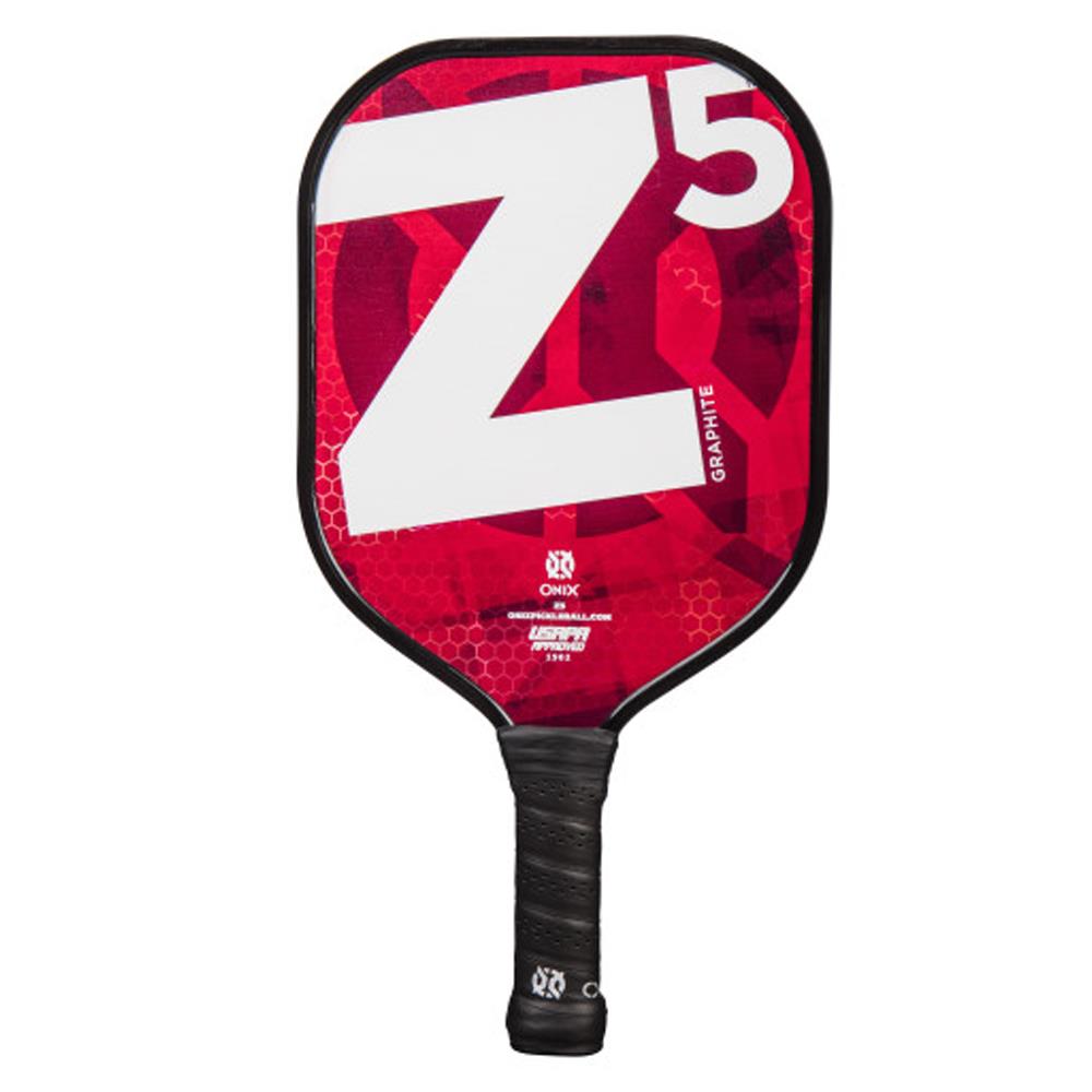 Onix Graphite Z5 Pickleball Paddle V2 - Premium Carbon Fiber Surface with Cushion Grip (Red) - Perfect for Competitive Play & Outdoor Recreation