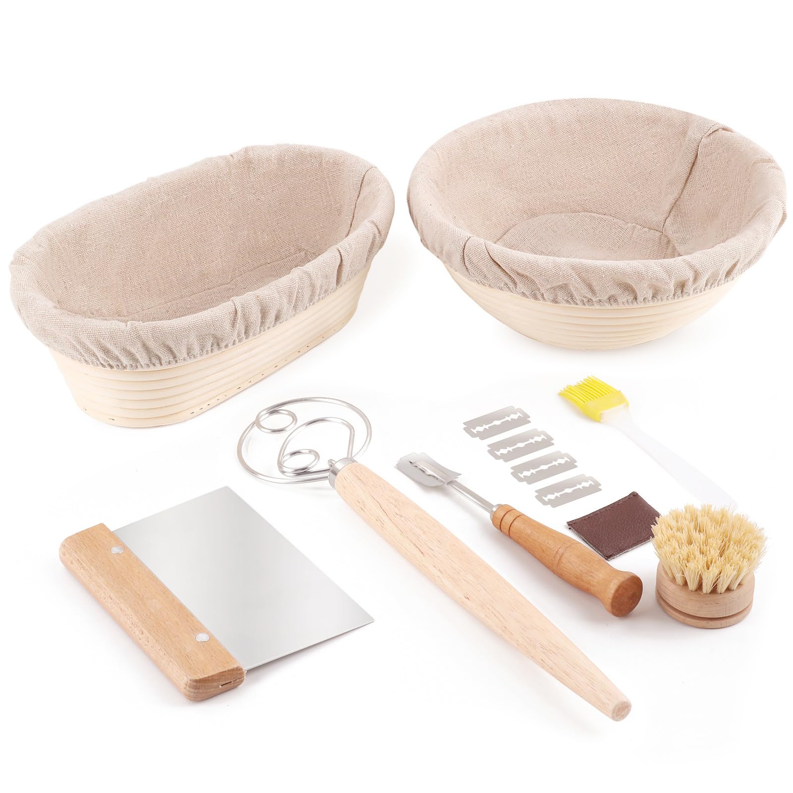 Premium Bread Proofing Baskets Set - 10