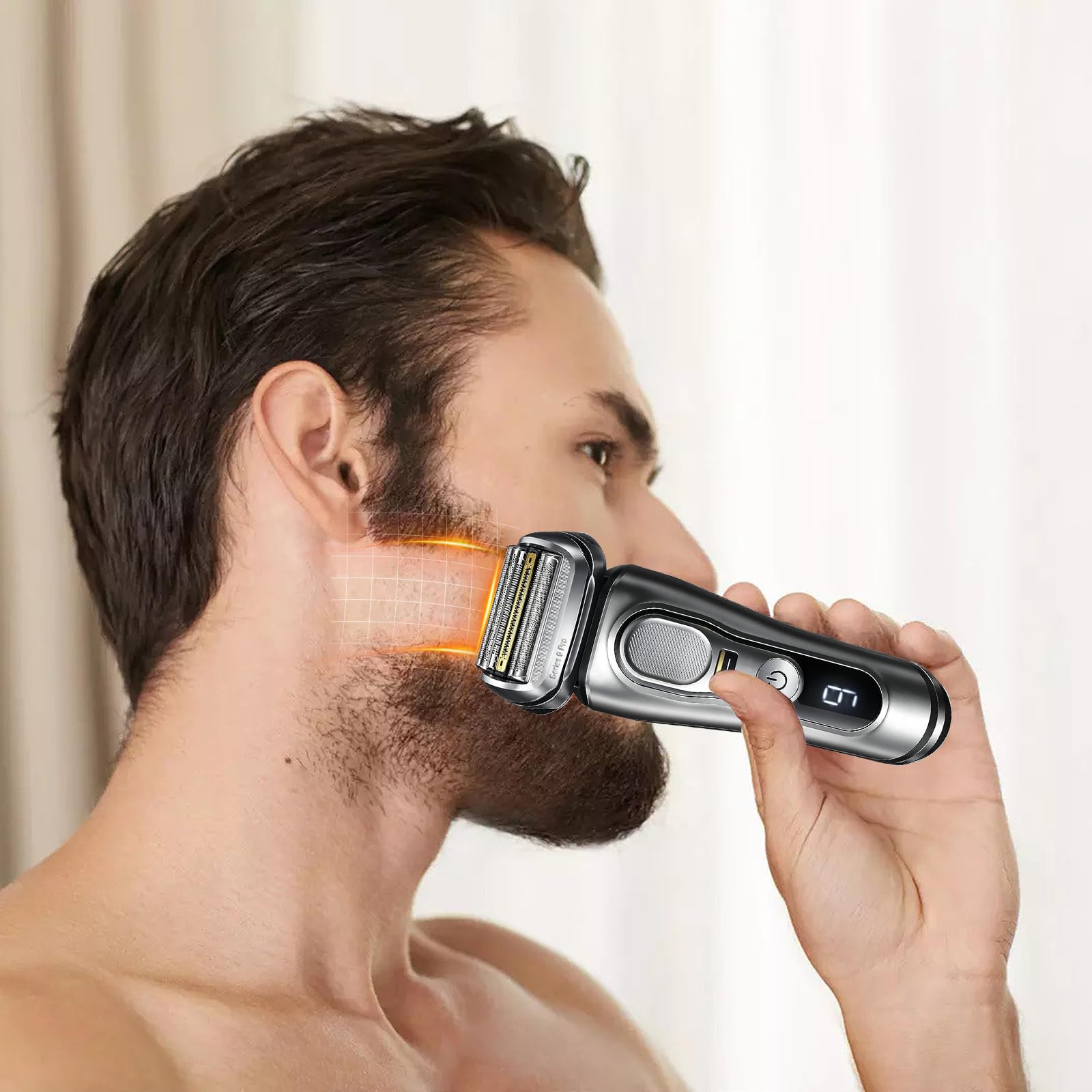 2 Pack 94M Electric Replacement Shaver Heads - Compatible with Braun Series 9 Pro & Series 9 Razors (Silver) - Perfect for Travel & Daily Shaving