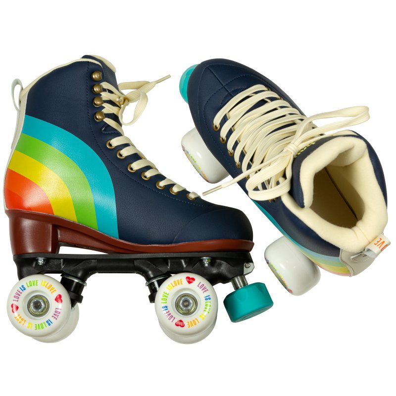 Chaya Melrose Love Is Love Roller Skates for Women - Quad Outdoor & Indoor Skates with Lightweight Design - Perfect for Rink, Park, Street Skating and Roller Derby