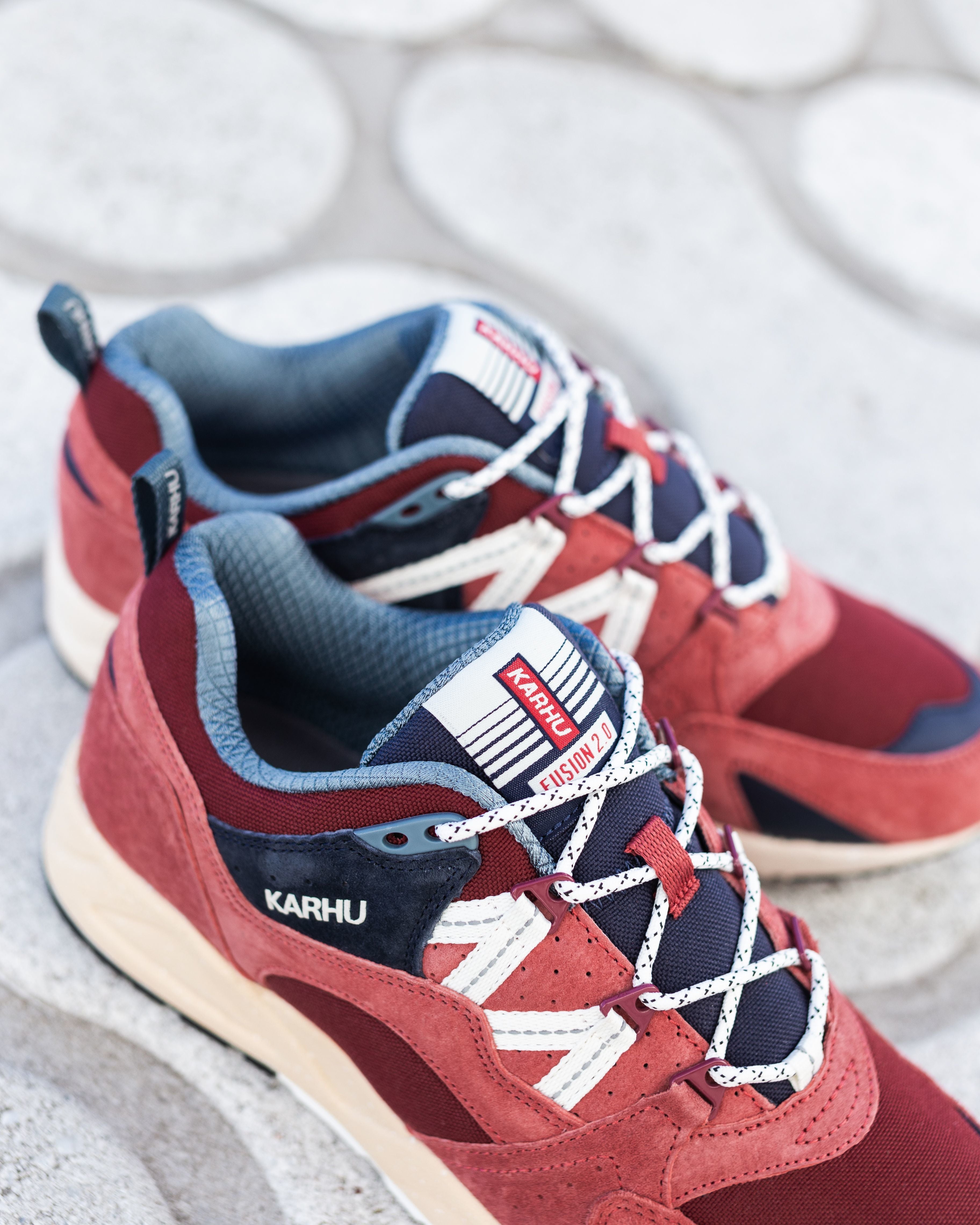 FUSION 2.0 Mineral Red & Lily White Running Shoes - Lightweight Athletic Sneakers for Women, Gym Workout & Casual Wear