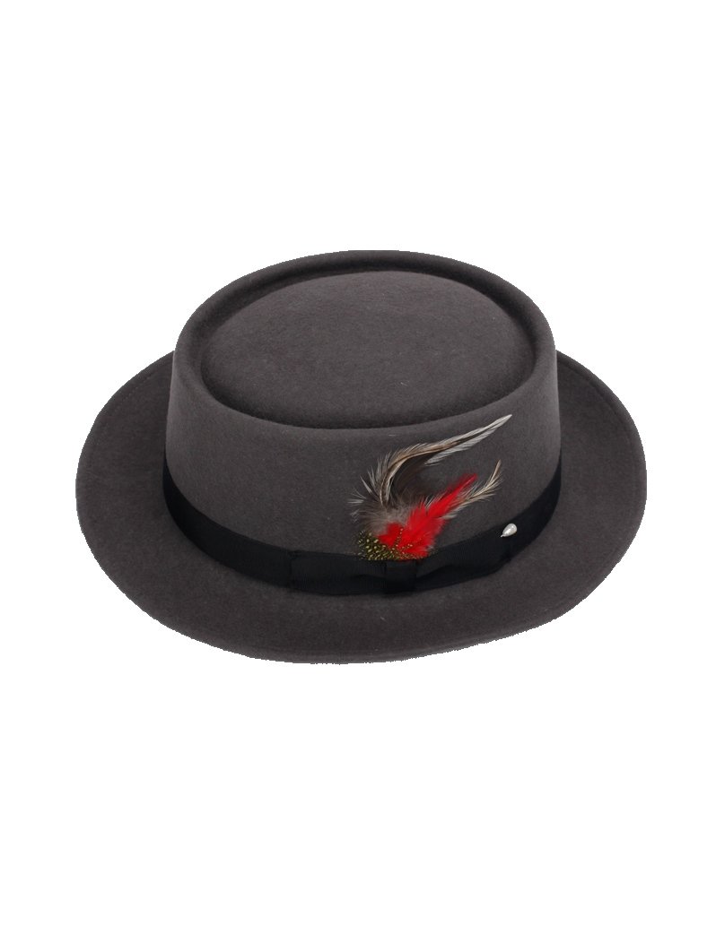 New Men's 100% Wool Black Porkpie Hat - Stylish Vintage Fedora for Jazz, Blues & Casual Outfits