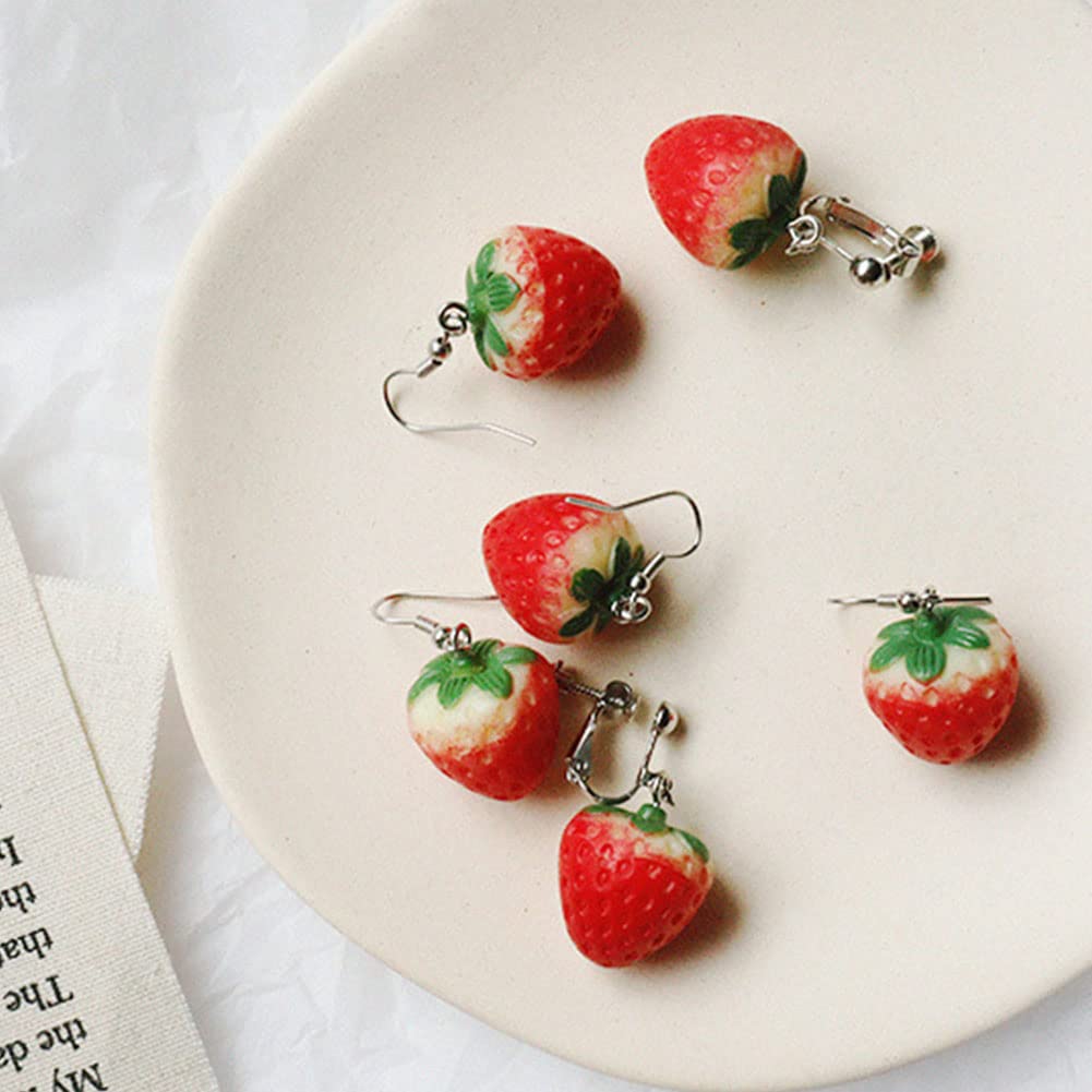 Sweet Strawberry Pineapple Lemon Watermelon Mushroom Cute Kawaii Earrings for Women & Girls - Perfect for Summer Outfits, Parties & Gifts