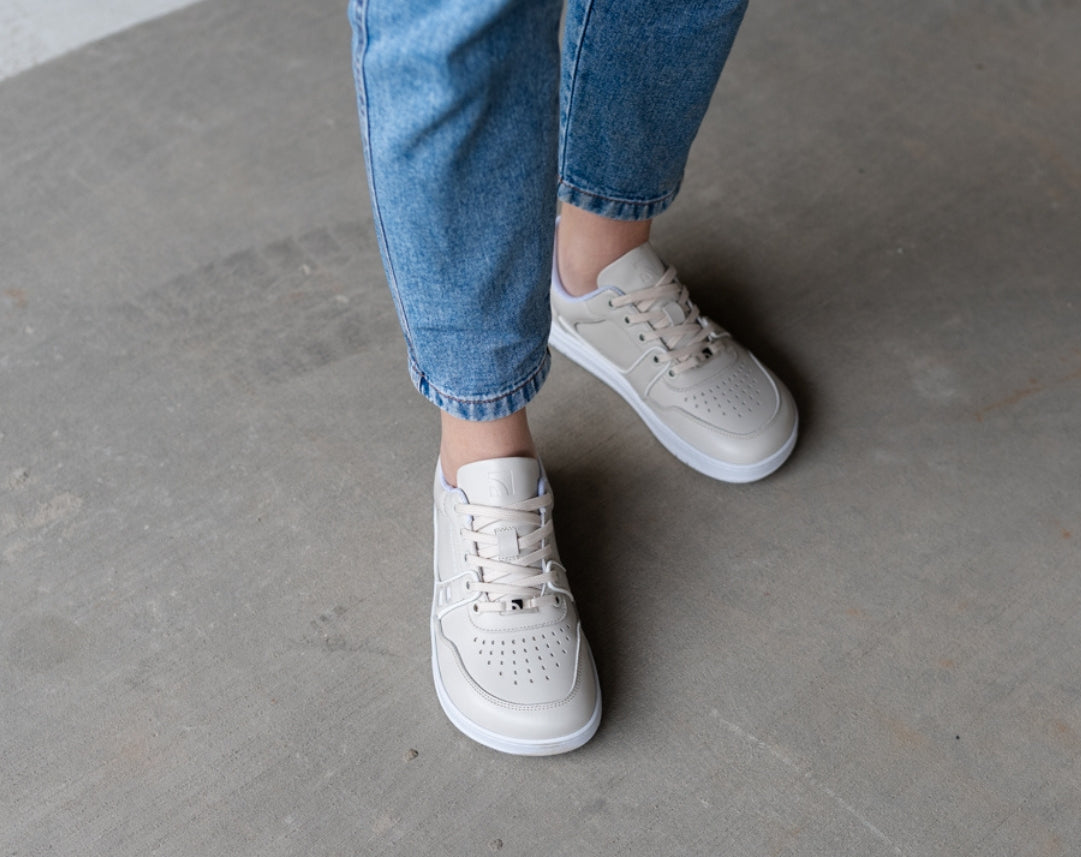 Barefoot Sneakers Barebarics Arise - Cream White Minimalist Shoes for Men & Women | Perfect for Running, Walking & Gym Workouts