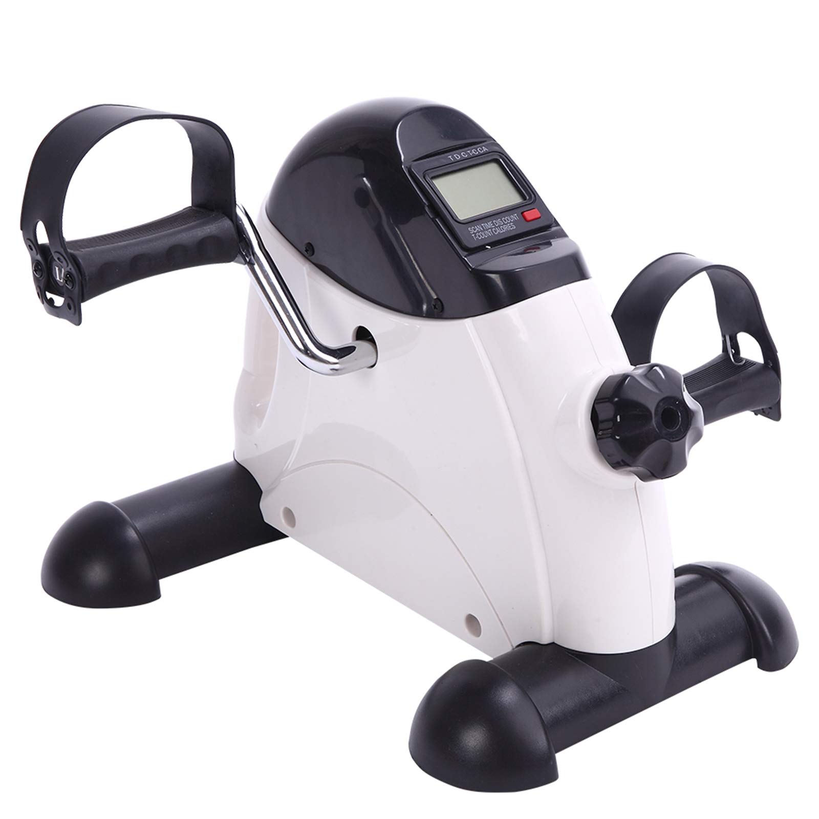 Portable Under Desk Mini Exercise Bike Pedal Exerciser with LCD Screen - Arm & Leg Peddler for Home Gym, Office & Travel - Digital Fitness Equipment for Women & Men
