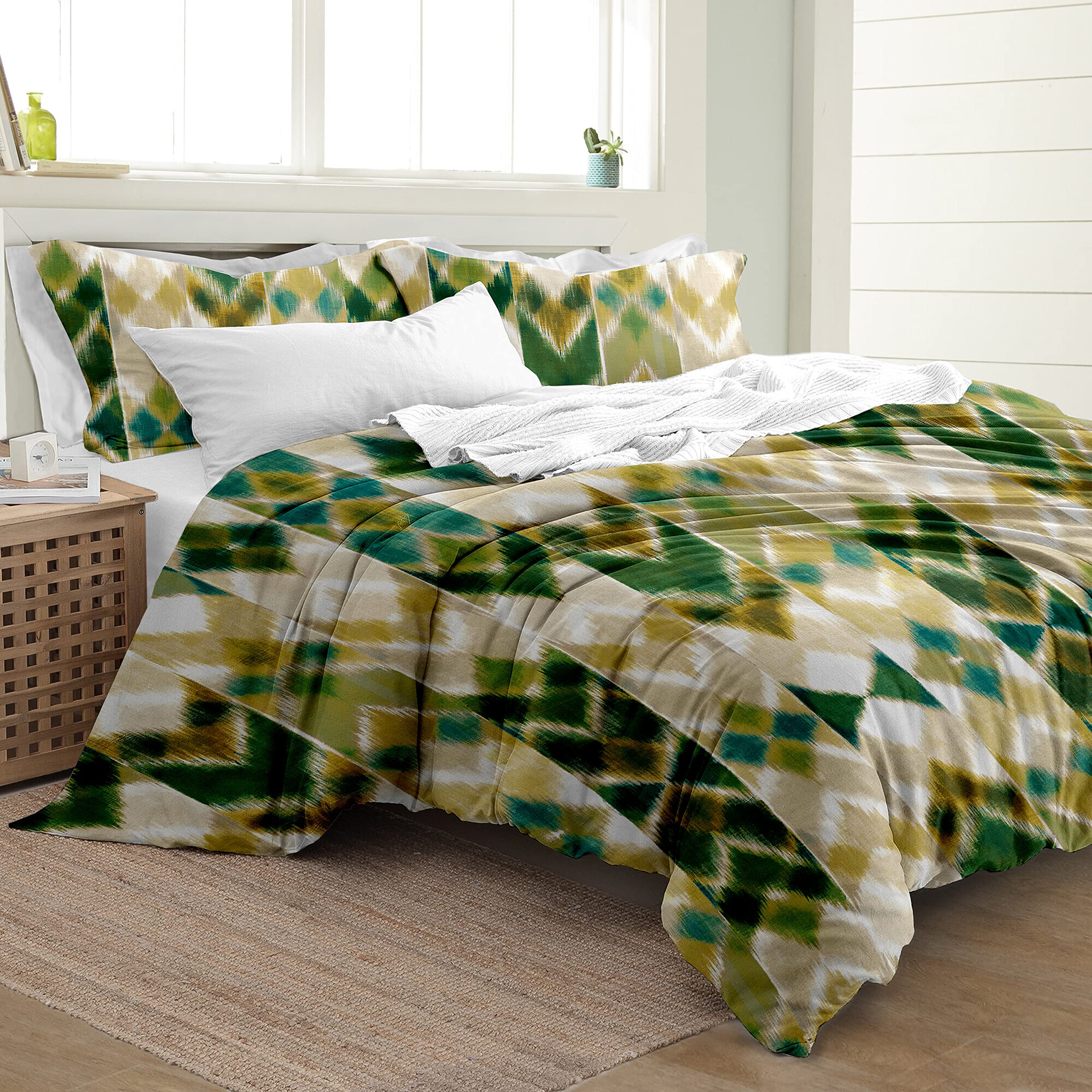 Delara Organic Cotton King Duvet Cover Set - 3 Piece Bedding Set with 2 Pillow Shams | Soft, Breathable & Hypoallergenic | Button Closure & Corner Ties | GOTS Certified, Machine Washable | Perfect for Master Bedroom, Guest Room & Luxury Hotels