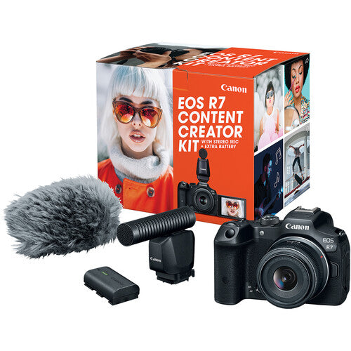 Canon EOS R7 Mirrorless Camera with 18-45mm Lens Kit - Professional Content Creation for YouTube, Vlogging & Photography | Perfect for Travel, Events & Studio Shooting