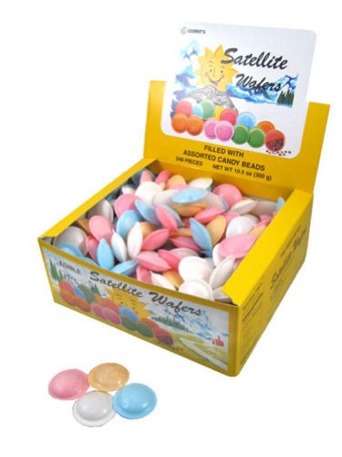 Premium Satellite Wafers Chocolate Cookies - 240 Count Bulk Display Box (6.35oz) | Perfect for Vending Machines, Office Snacks & Party Favors