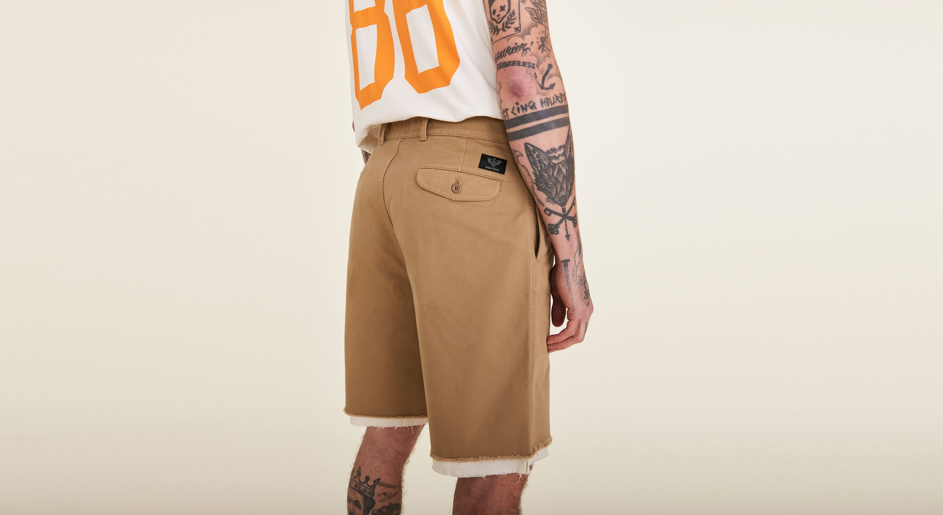 Dockers® Original Khaki Pleated Cutoff Shorts for Men - Comfortable Casual Summer Shorts for Outdoor Activities, Travel and Beach Wear