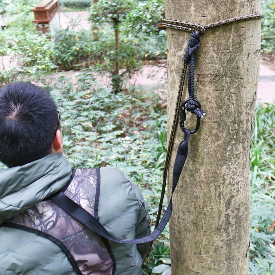 Treestand Safety Rope - 30FT Hunter Lifeline for Climbing Sticks, Hanging Ladder Stand & Tree Stand | Fall Protection for Bow Hunting & Outdoor Adventures | Perfect for Hunting Safety & Tree Stand Security